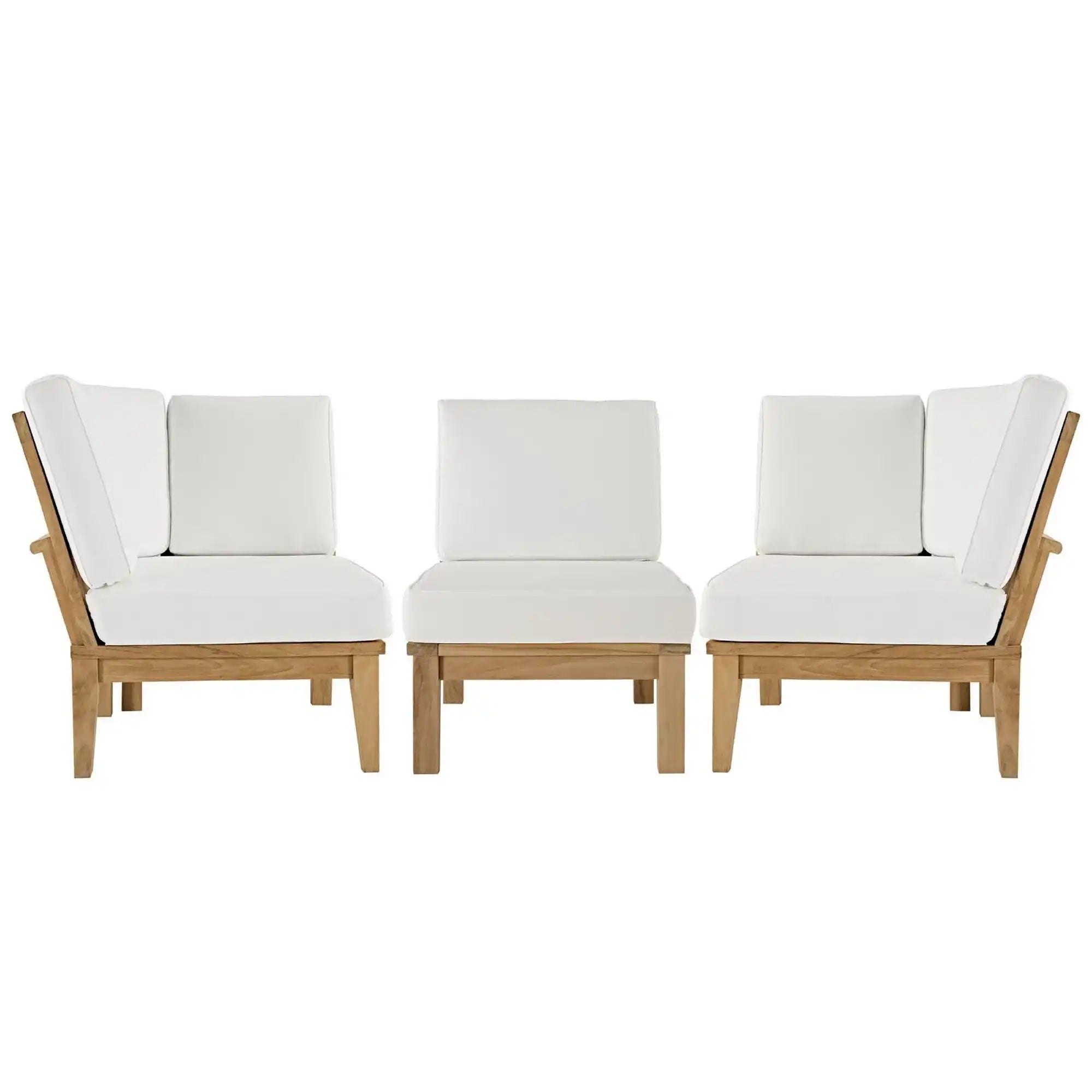 Marina 3 Piece Outdoor Patio Teak Set by Modway - Best Buy Furniture