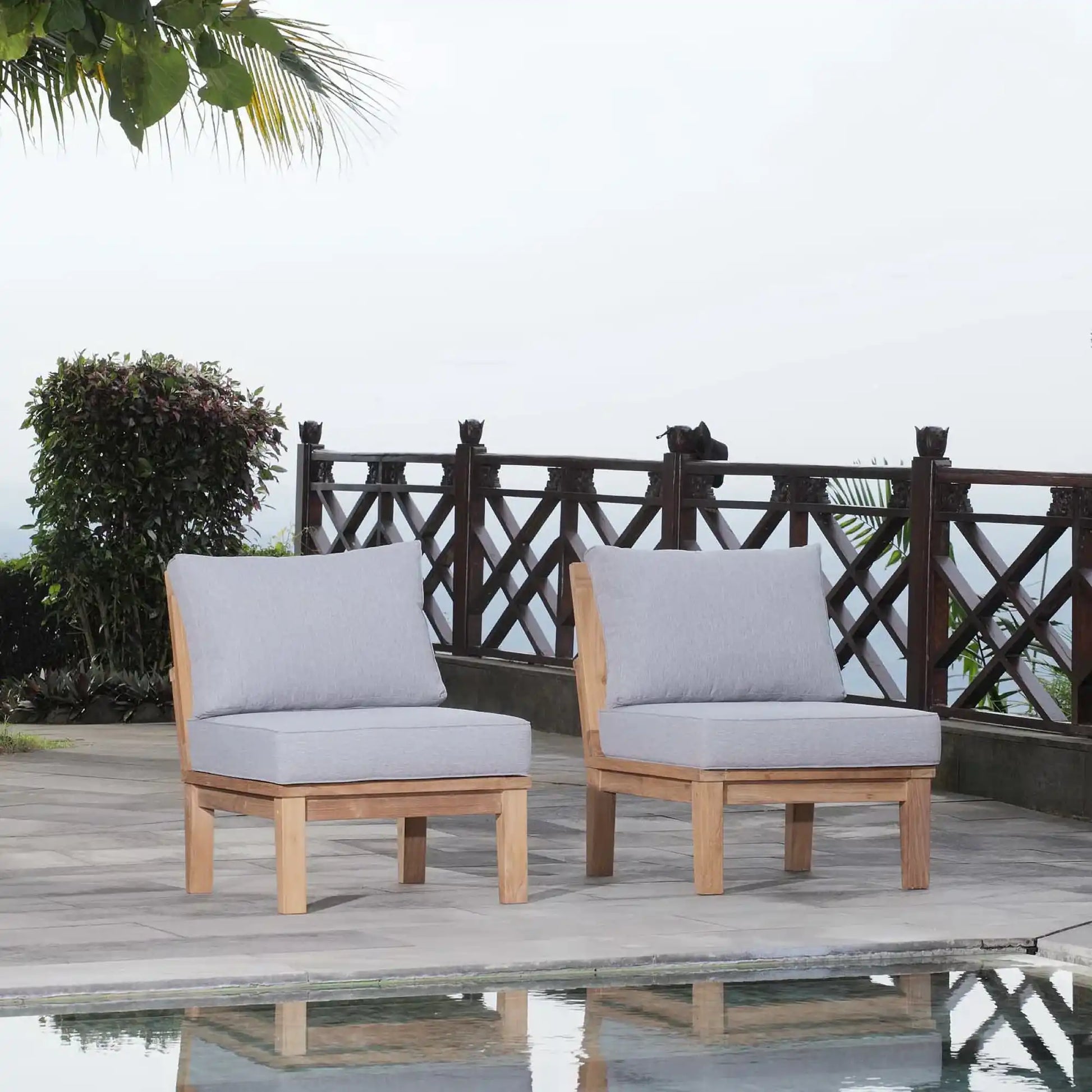 Marina 2 Piece Outdoor Patio Teak Set by Modway - Best Buy Furniture