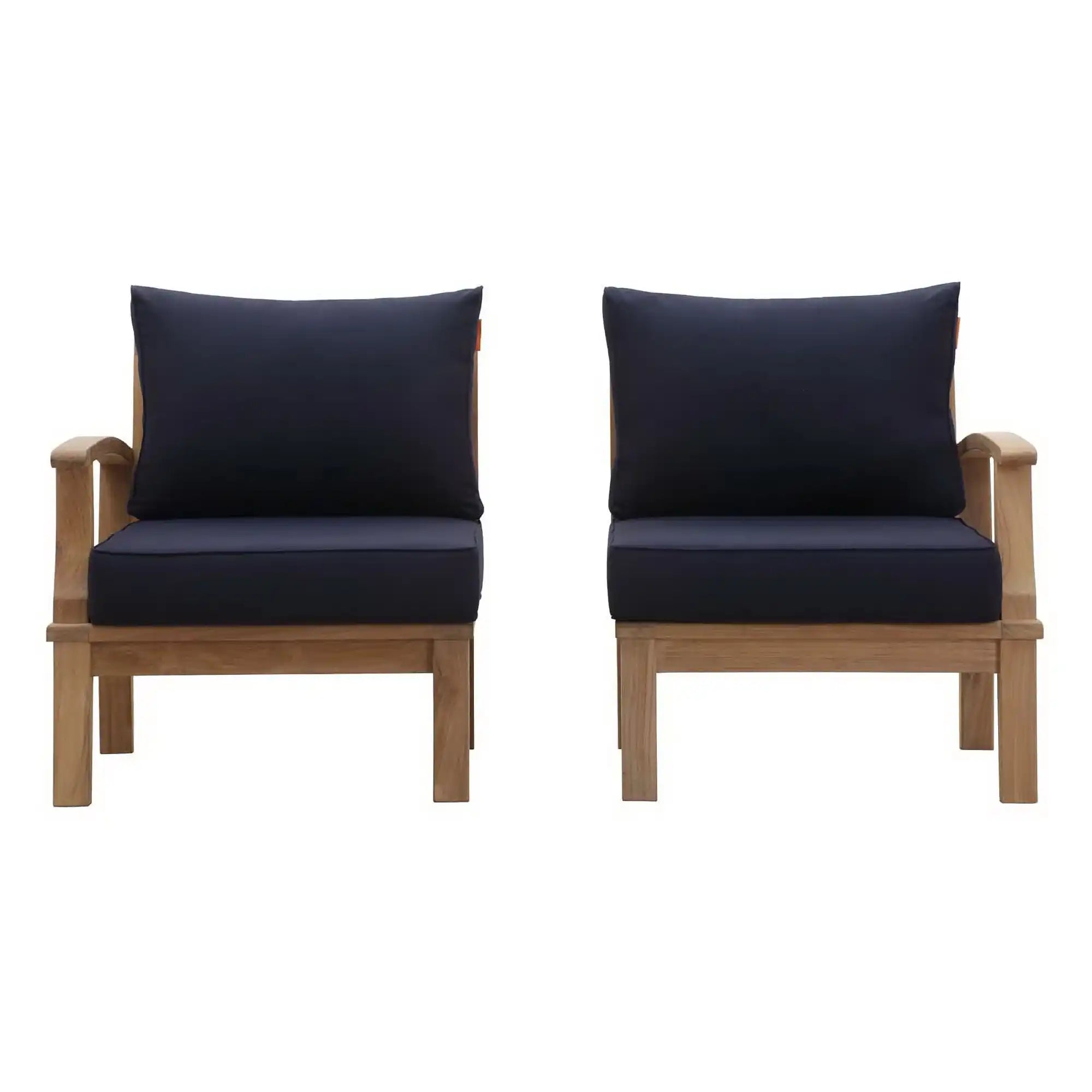 Marina 2 Piece Outdoor Patio Teak Set by Modway - Best Buy Furniture