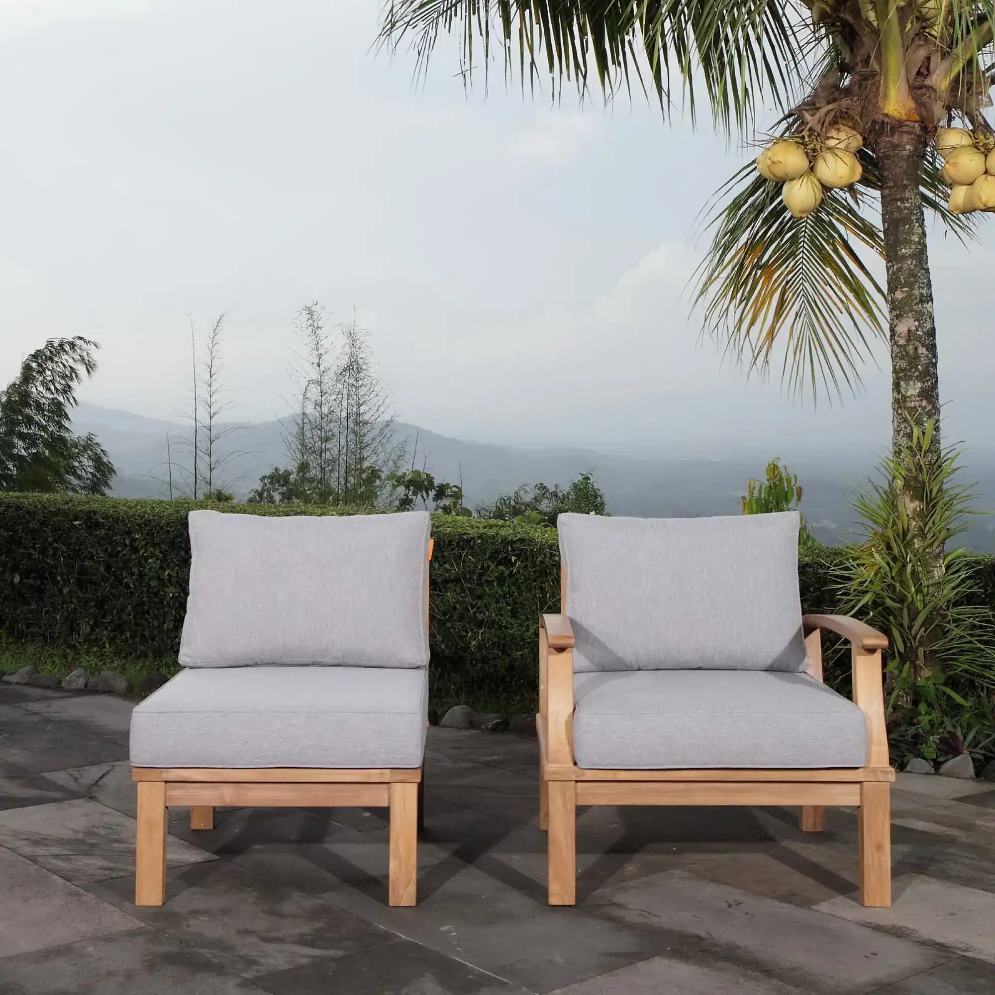 Marina 2 Piece Outdoor Patio Teak Set by Modway - Best Buy Furniture