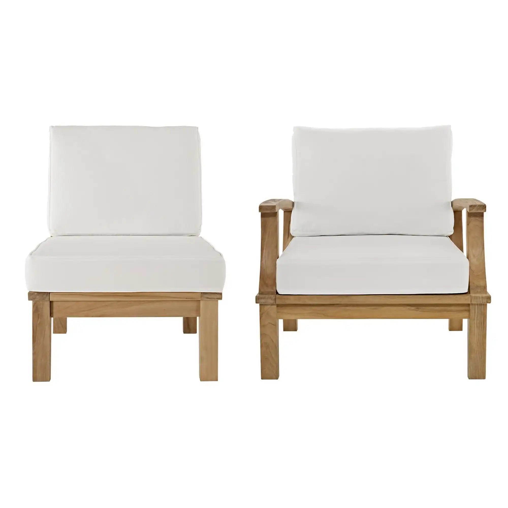 Marina 2 Piece Outdoor Patio Teak Set by Modway - Best Buy Furniture