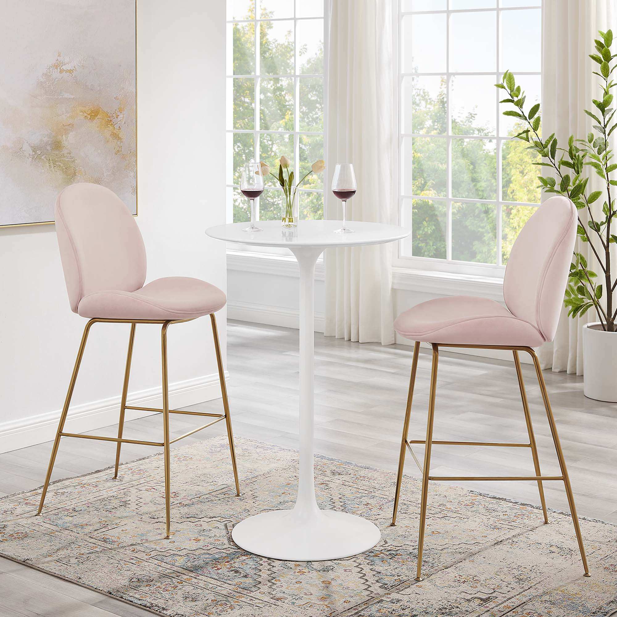 Lippa 28" Round Wood Bar Table by Modway - Best Buy Furniture