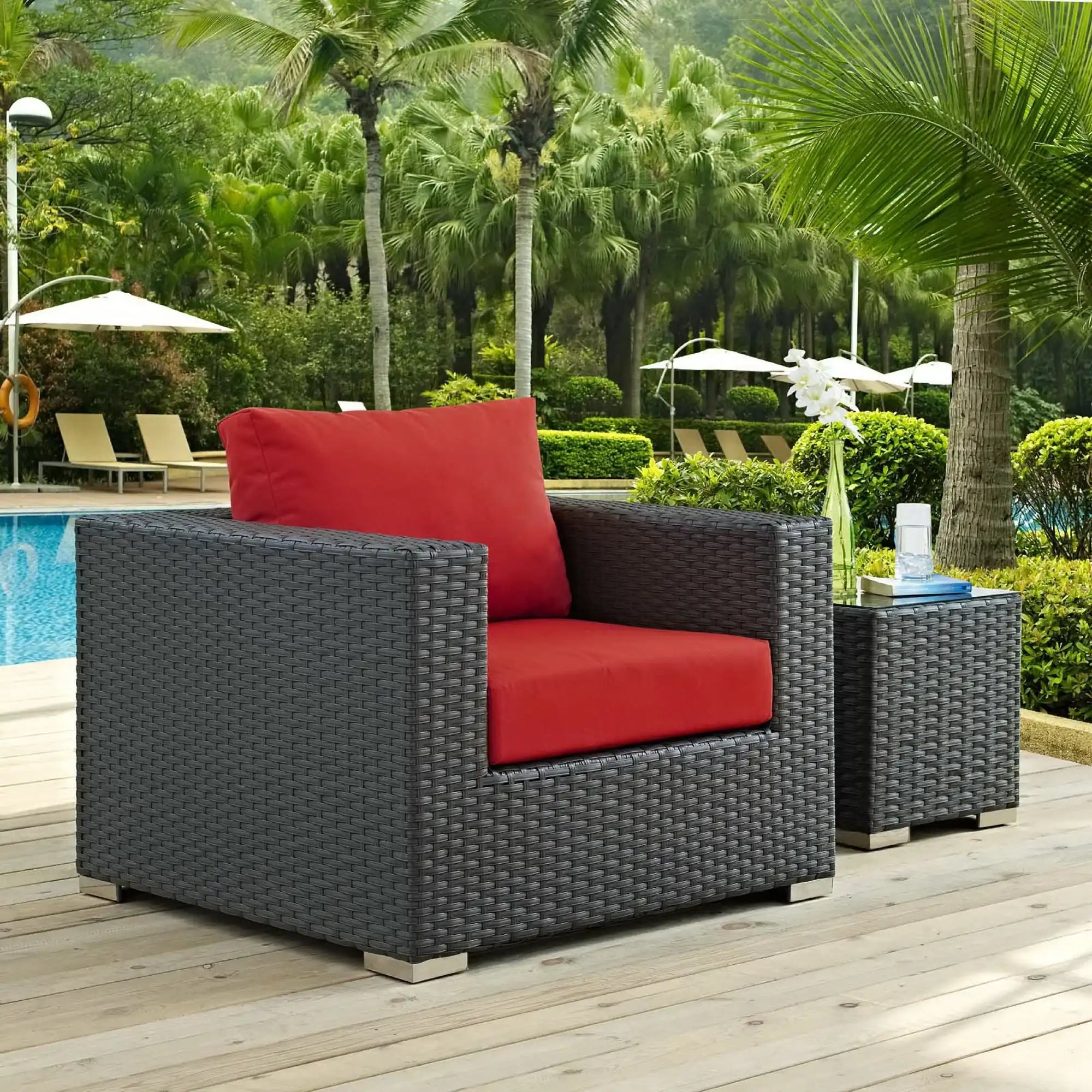 Sojourn Outdoor Patio Sunbrella� Armchair by Modway - Best Buy Furniture