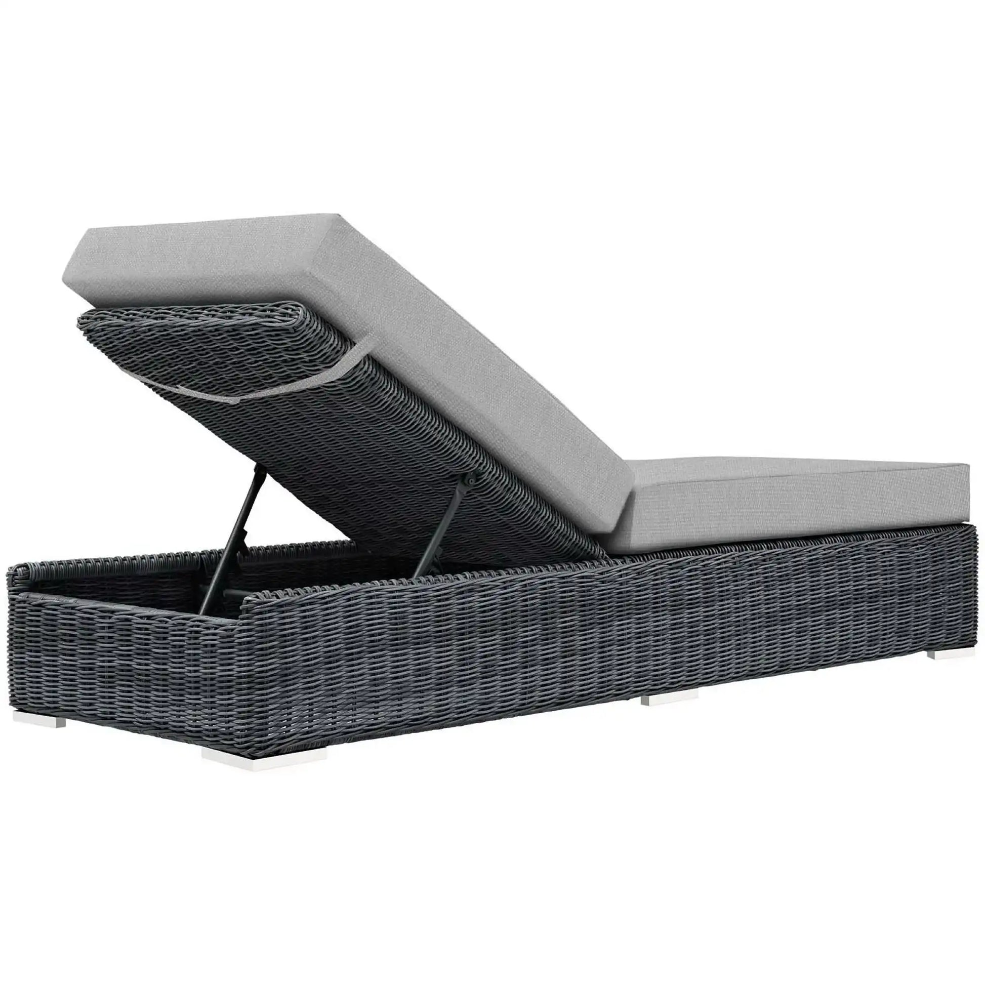 Summon Outdoor Patio Sunbrella� Chaise Lounge by Modway - Best Buy Furniture