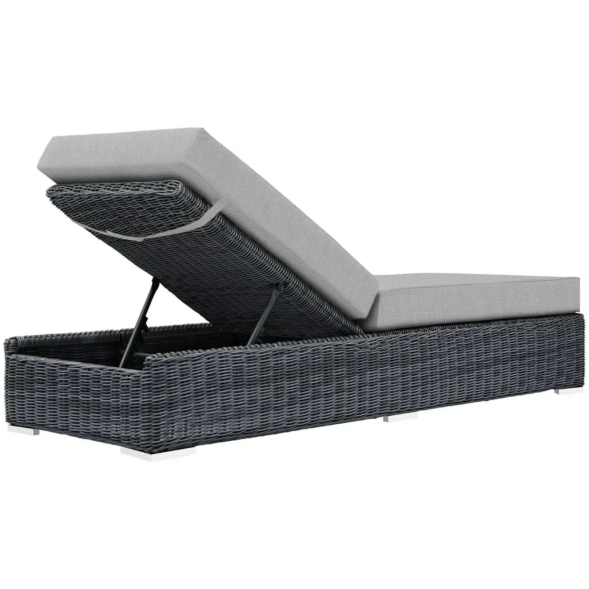 Summon Outdoor Patio Sunbrella� Chaise Lounge by Modway - Best Buy Furniture