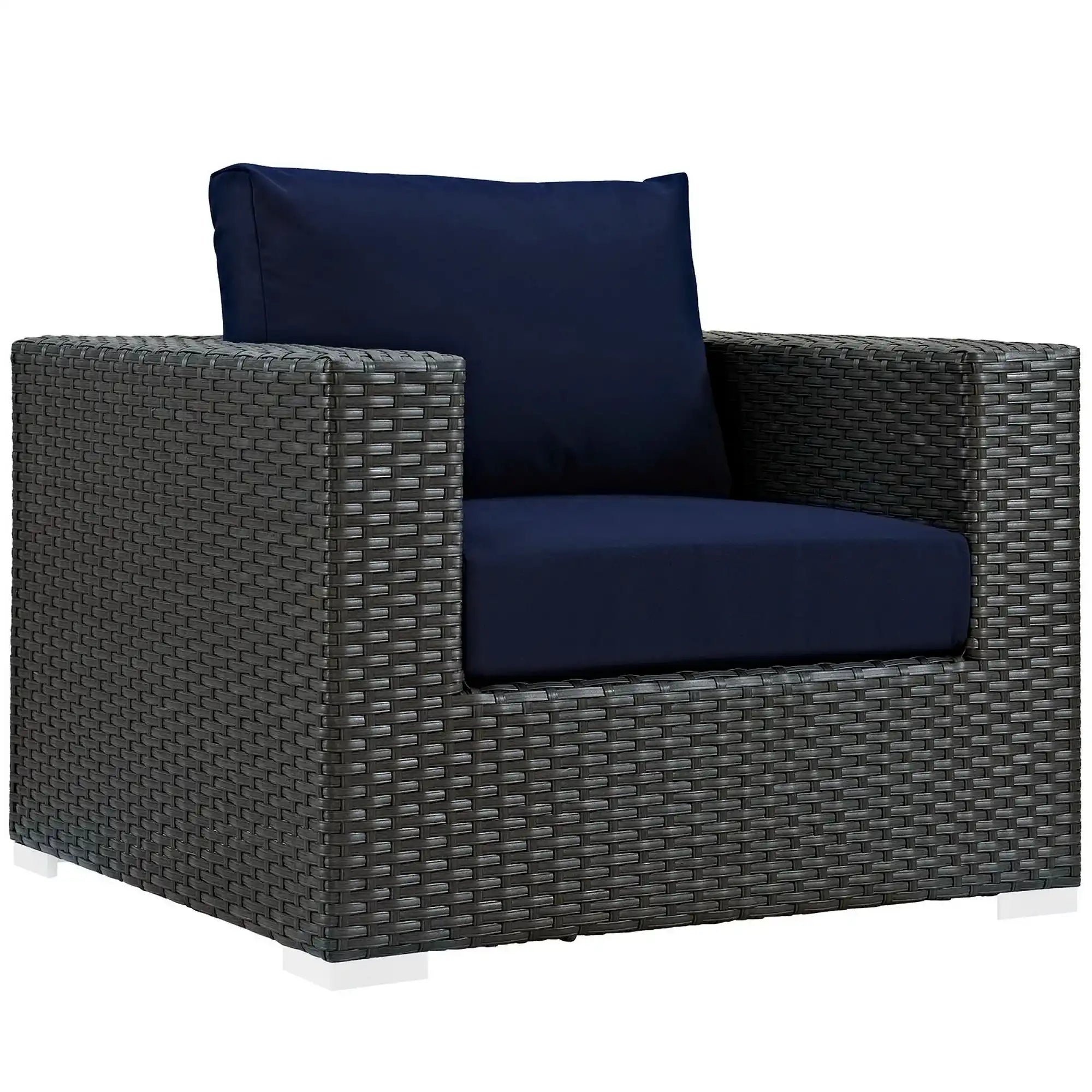 Sojourn 3 Piece Outdoor Patio Sunbrella� Sectional Set by Modway - Best Buy Furniture