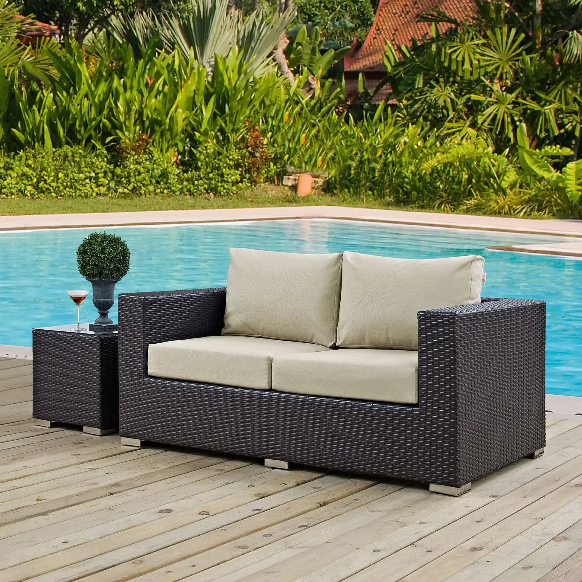 Convene Outdoor Patio Loveseat by Modway - Best Buy Furniture