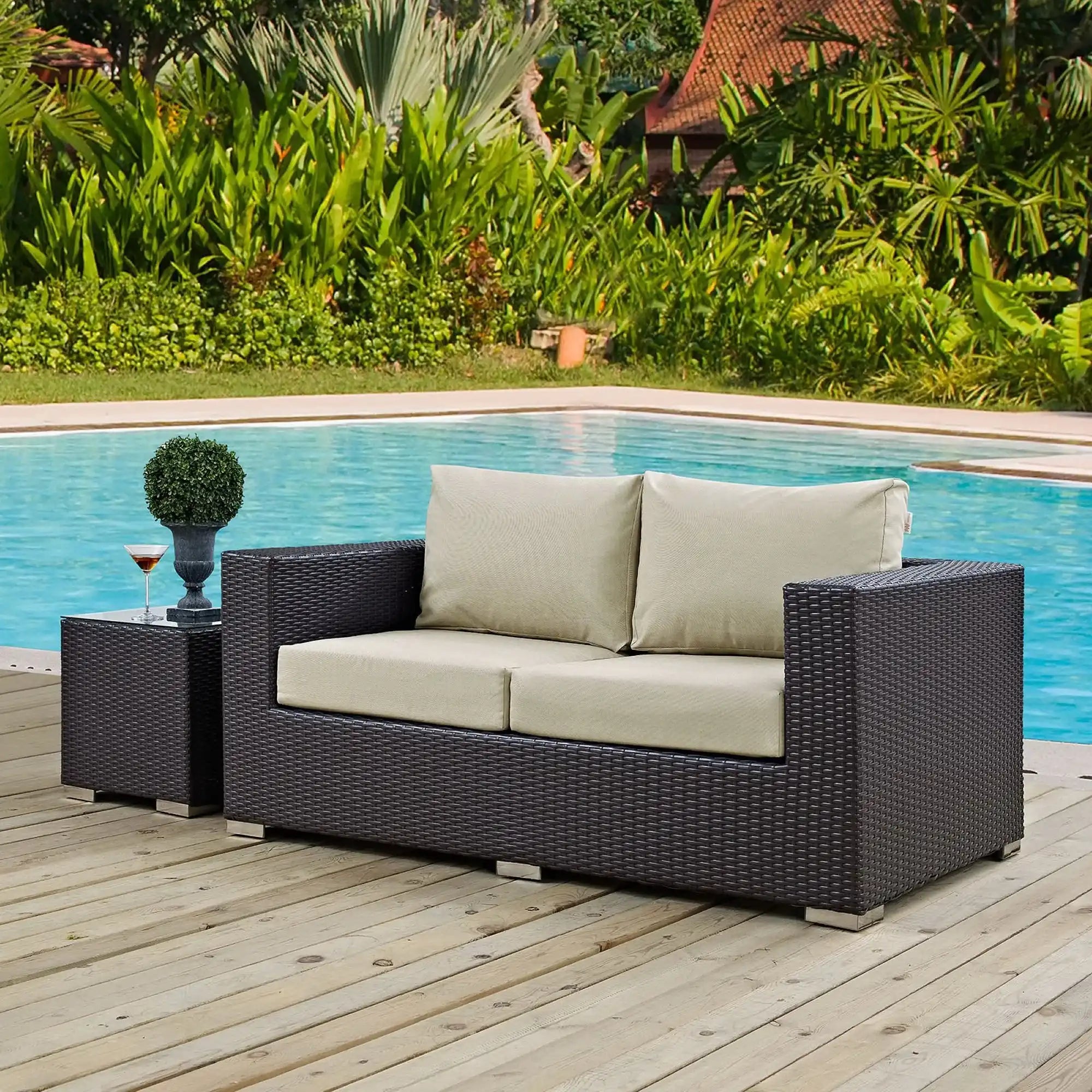 Convene Outdoor Patio Loveseat by Modway - Best Buy Furniture
