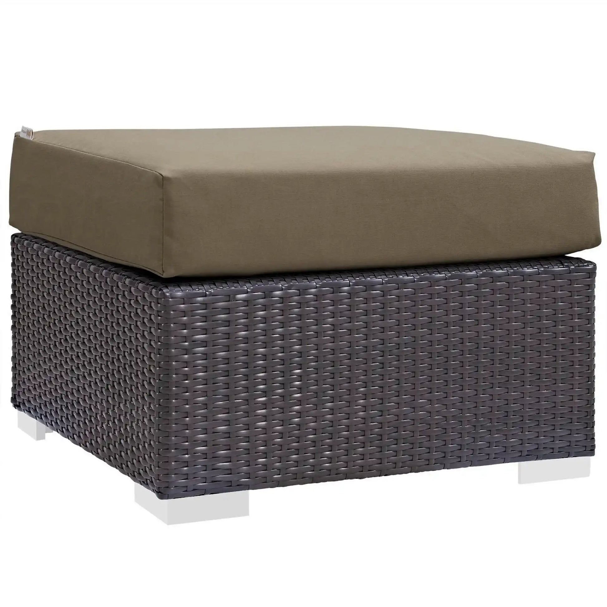Convene Outdoor Patio Fabric Square Ottoman by Modway - Best Buy Furniture