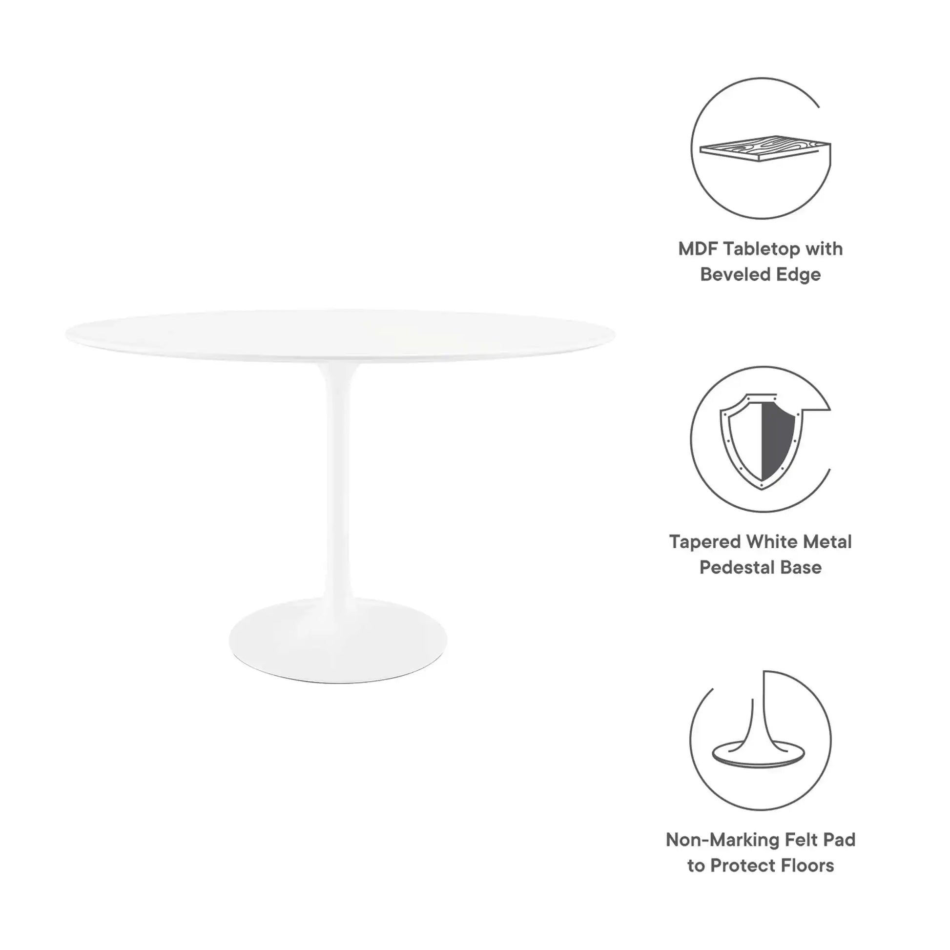 Lippa 48" Oval Wood Dining Table by Modway - Best Buy Furniture