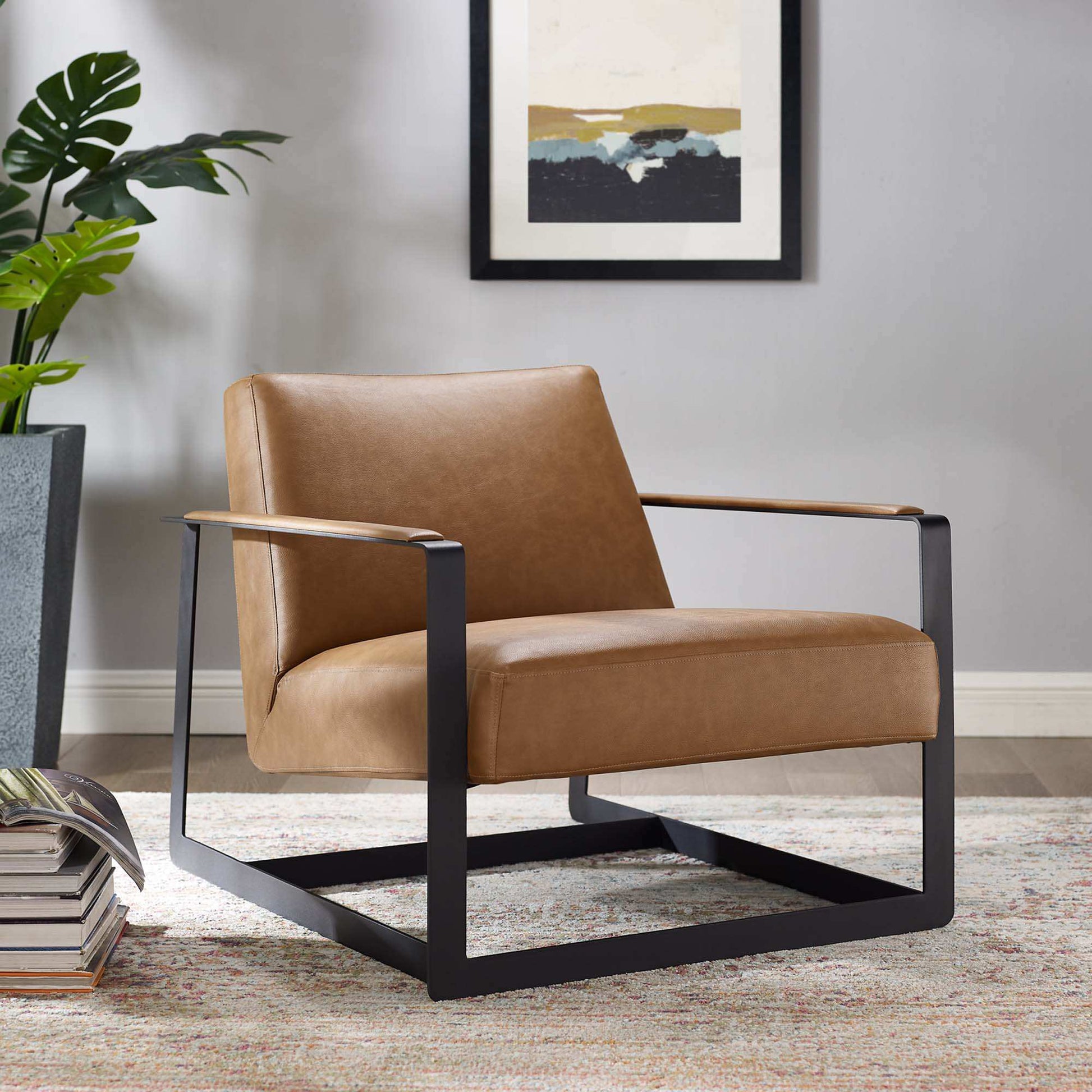 Seg Vegan Leather Accent Chair by Modway - Best Buy Furniture