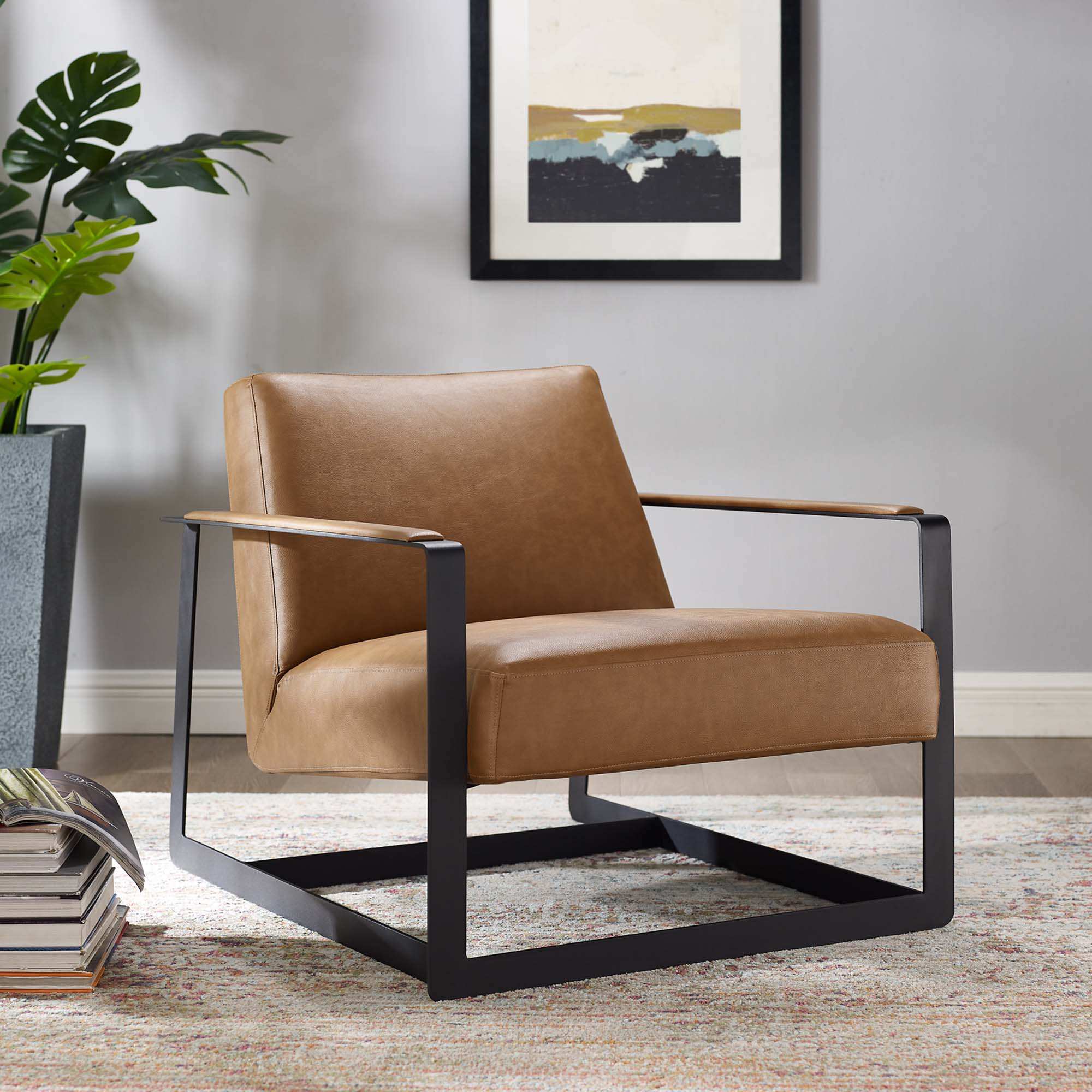 Seg Vegan Leather Accent Chair by Modway - Best Buy Furniture