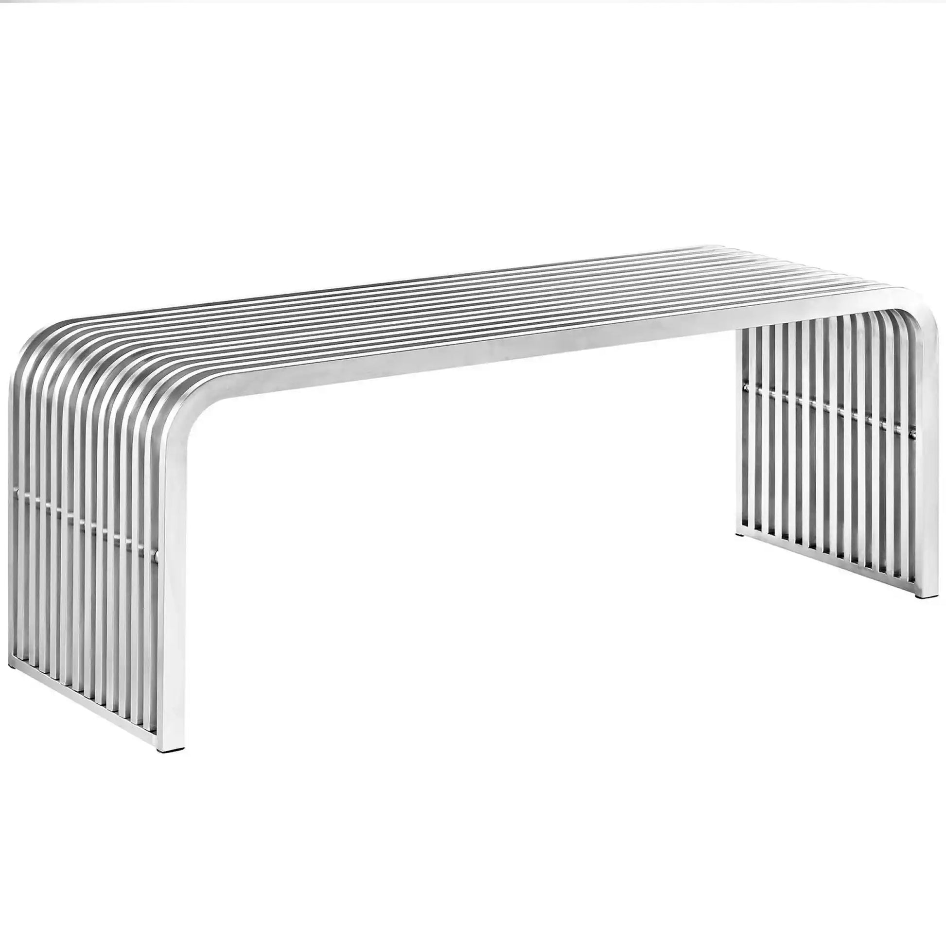 Pipe 47" Stainless Steel Bench by Modway - Best Buy Furniture