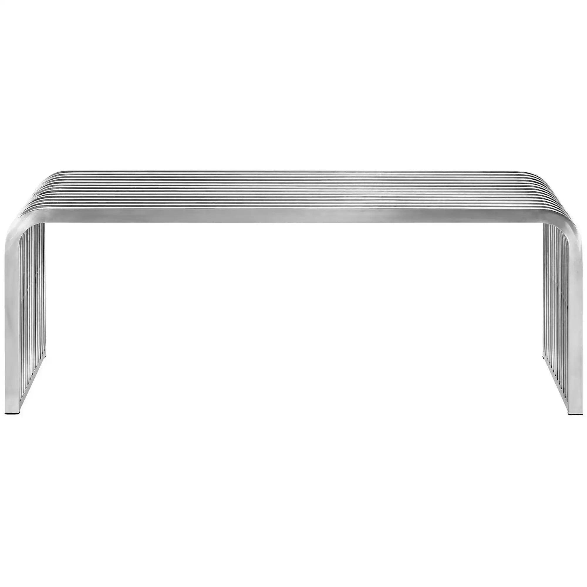 Pipe 47" Stainless Steel Bench by Modway - Best Buy Furniture
