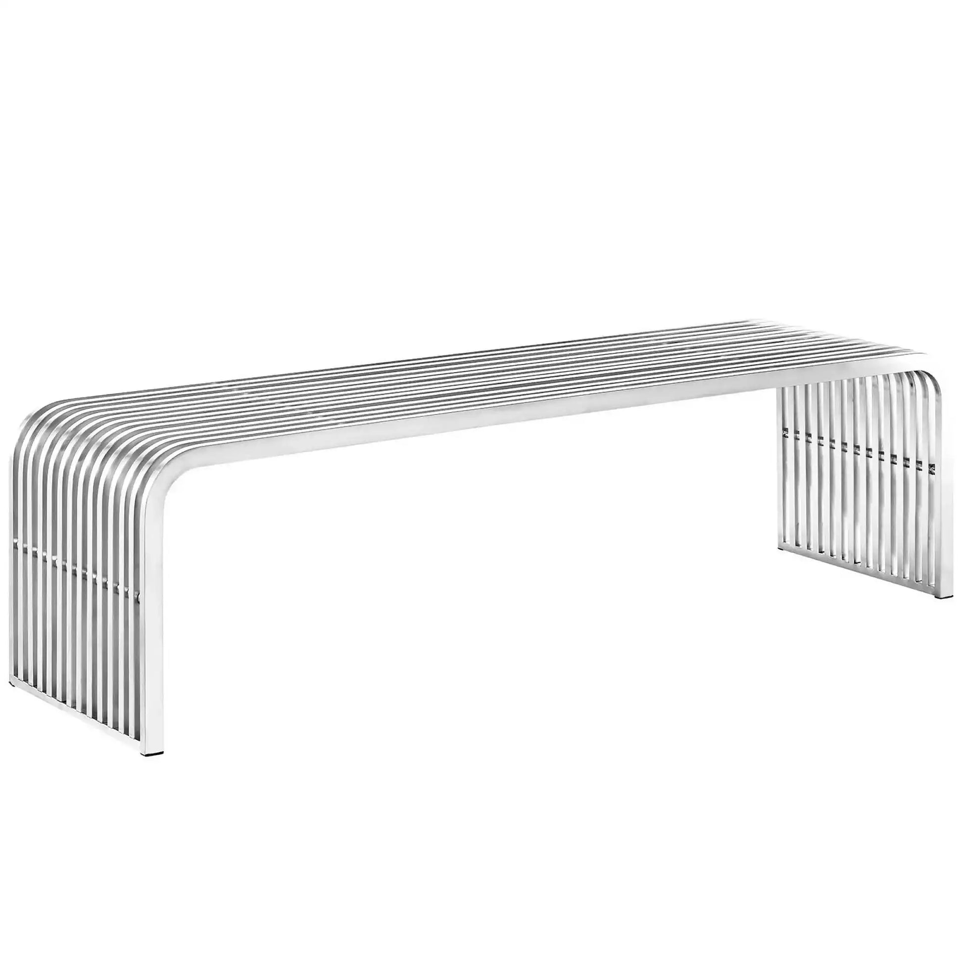 Pipe 60" Stainless Steel Bench by Modway - Best Buy Furniture