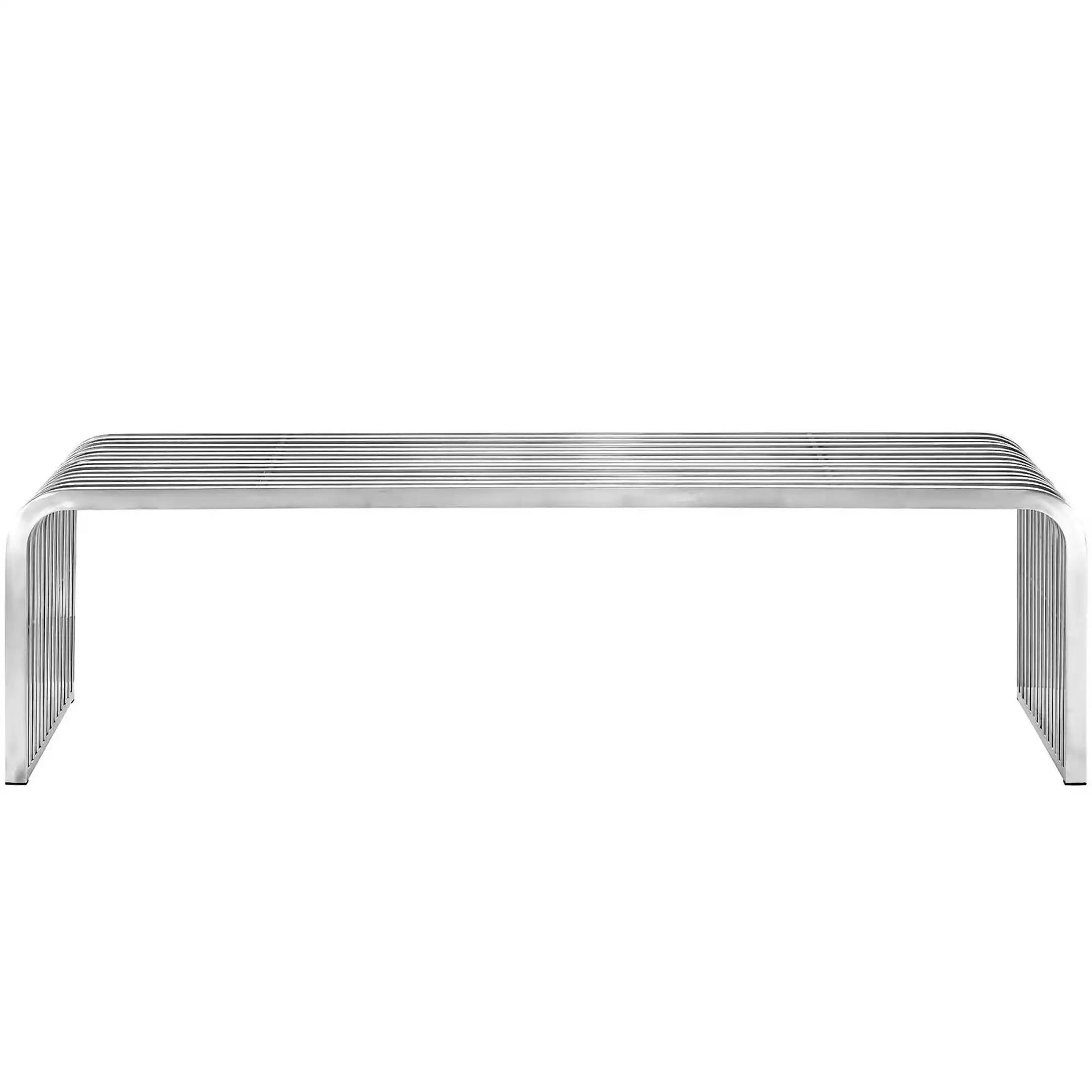 Pipe 60" Stainless Steel Bench by Modway - Best Buy Furniture