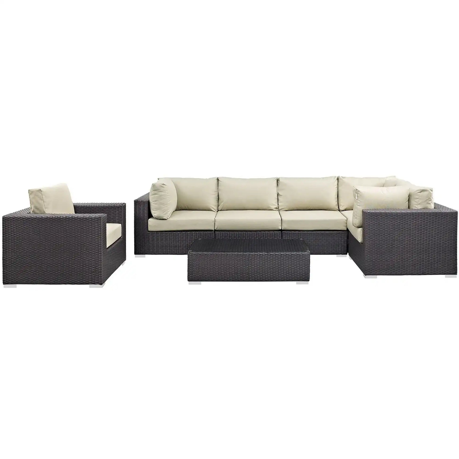 Convene 7 Piece Outdoor Patio Sectional Set by Modway - Best Buy Furniture