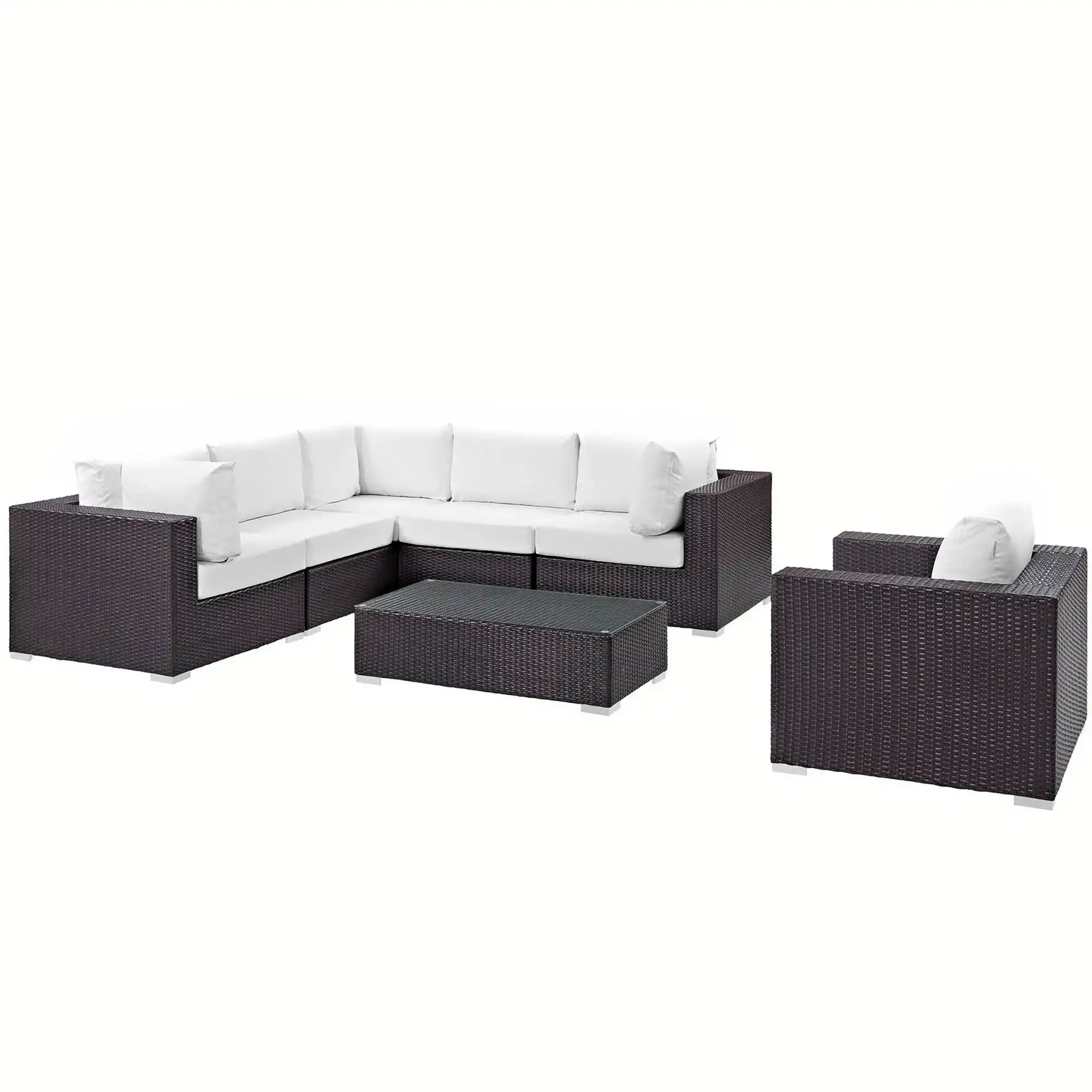 Convene 7 Piece Outdoor Patio Sectional Set by Modway - Best Buy Furniture