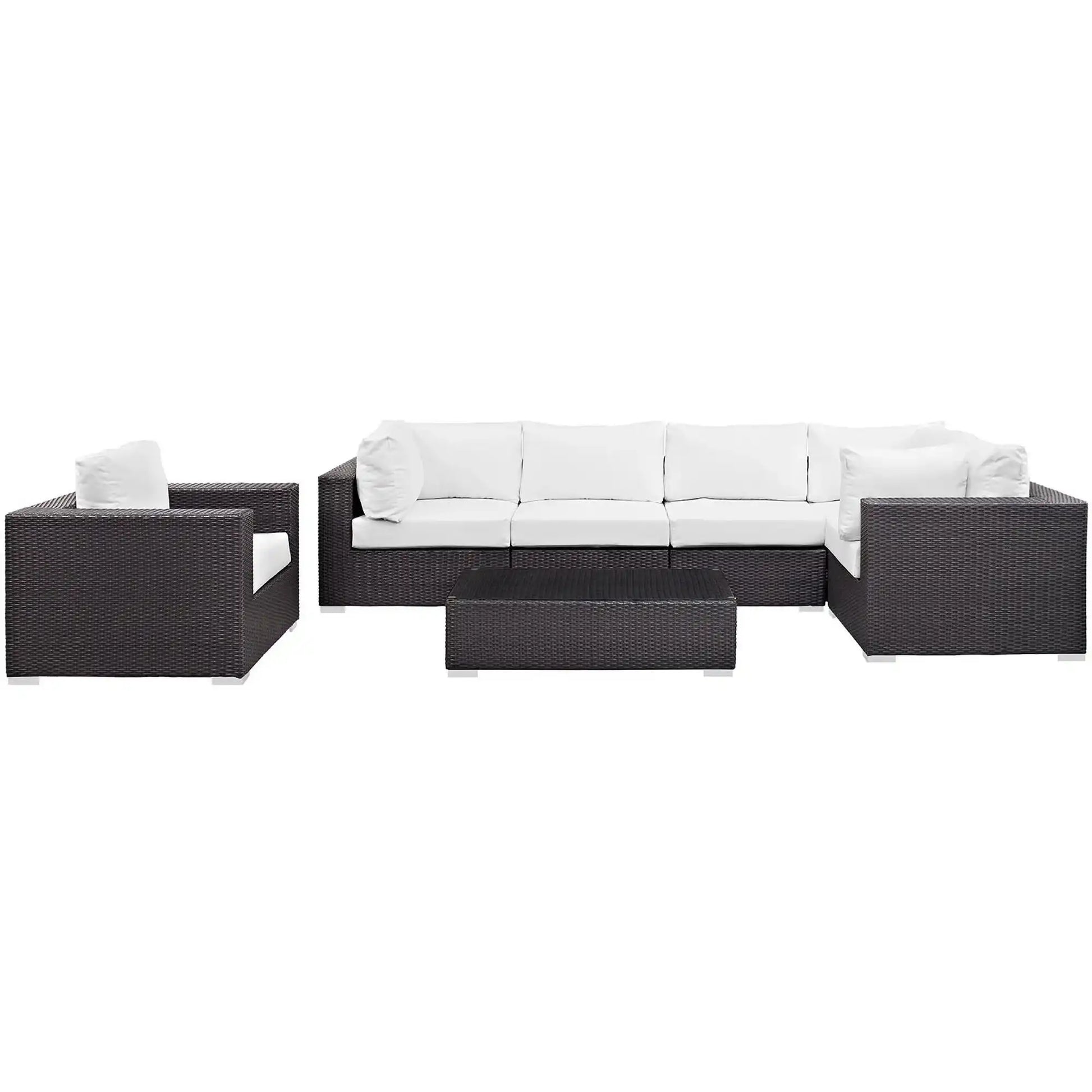 Convene 7 Piece Outdoor Patio Sectional Set by Modway - Best Buy Furniture