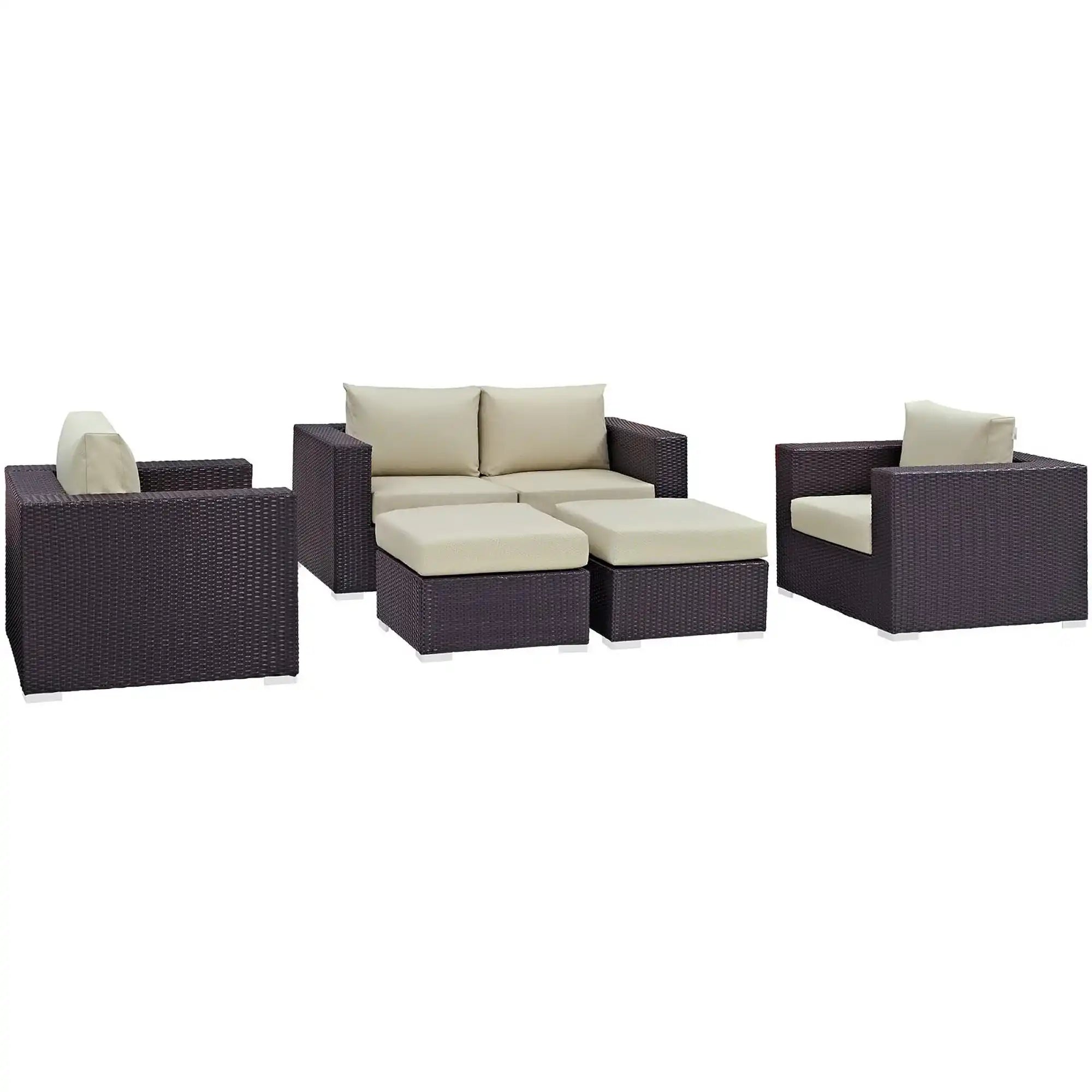 Convene 5 Piece Outdoor Patio Sofa Set by Modway - Best Buy Furniture