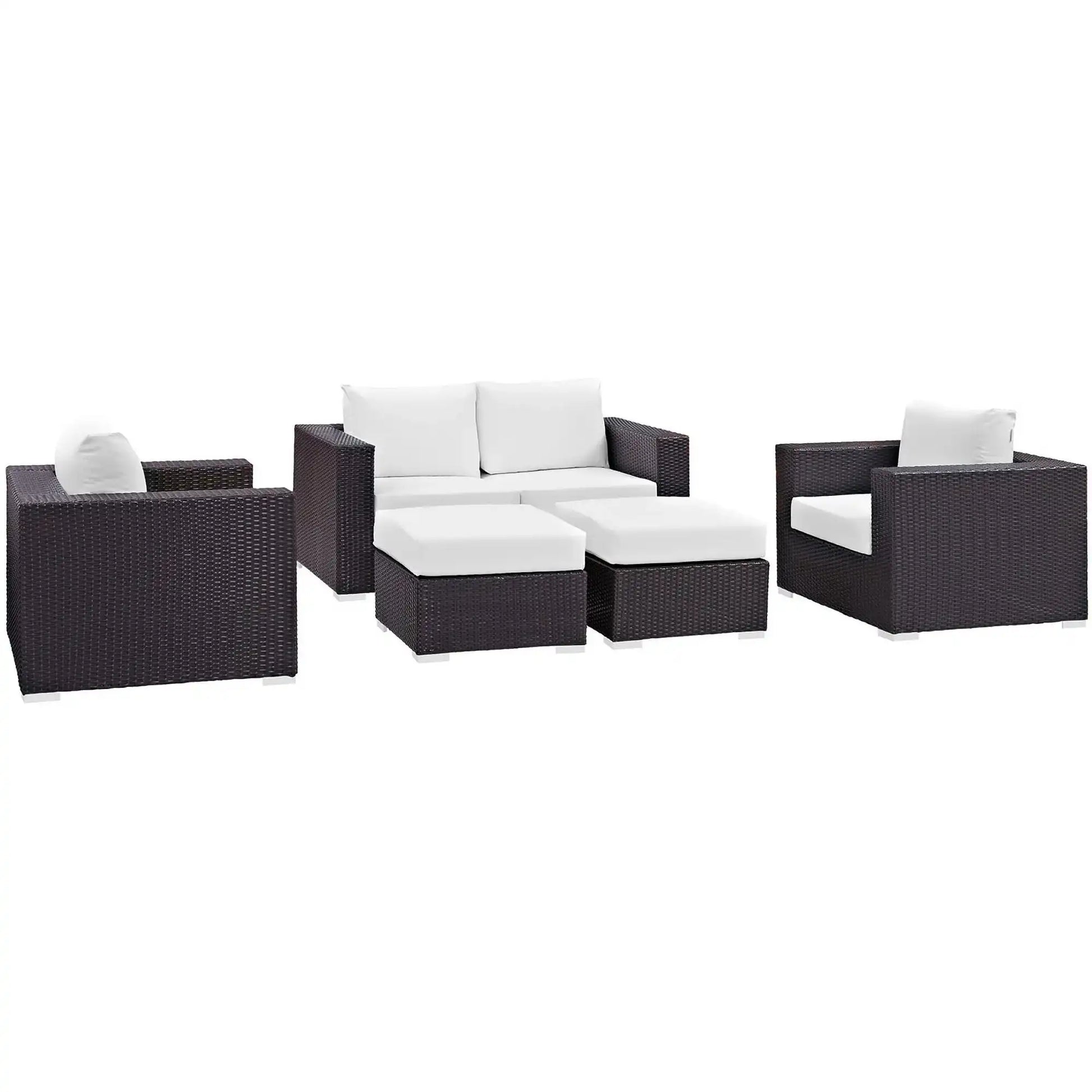 Convene 5 Piece Outdoor Patio Sofa Set by Modway - Best Buy Furniture