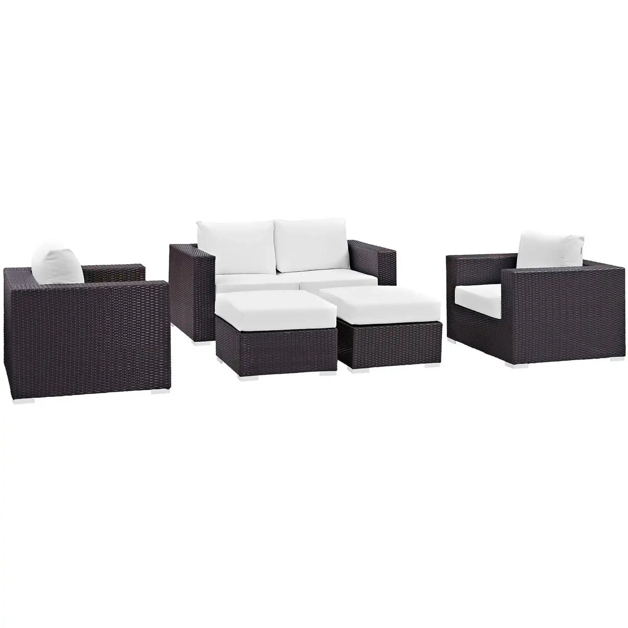 Convene 5 Piece Outdoor Patio Sofa Set by Modway - Best Buy Furniture