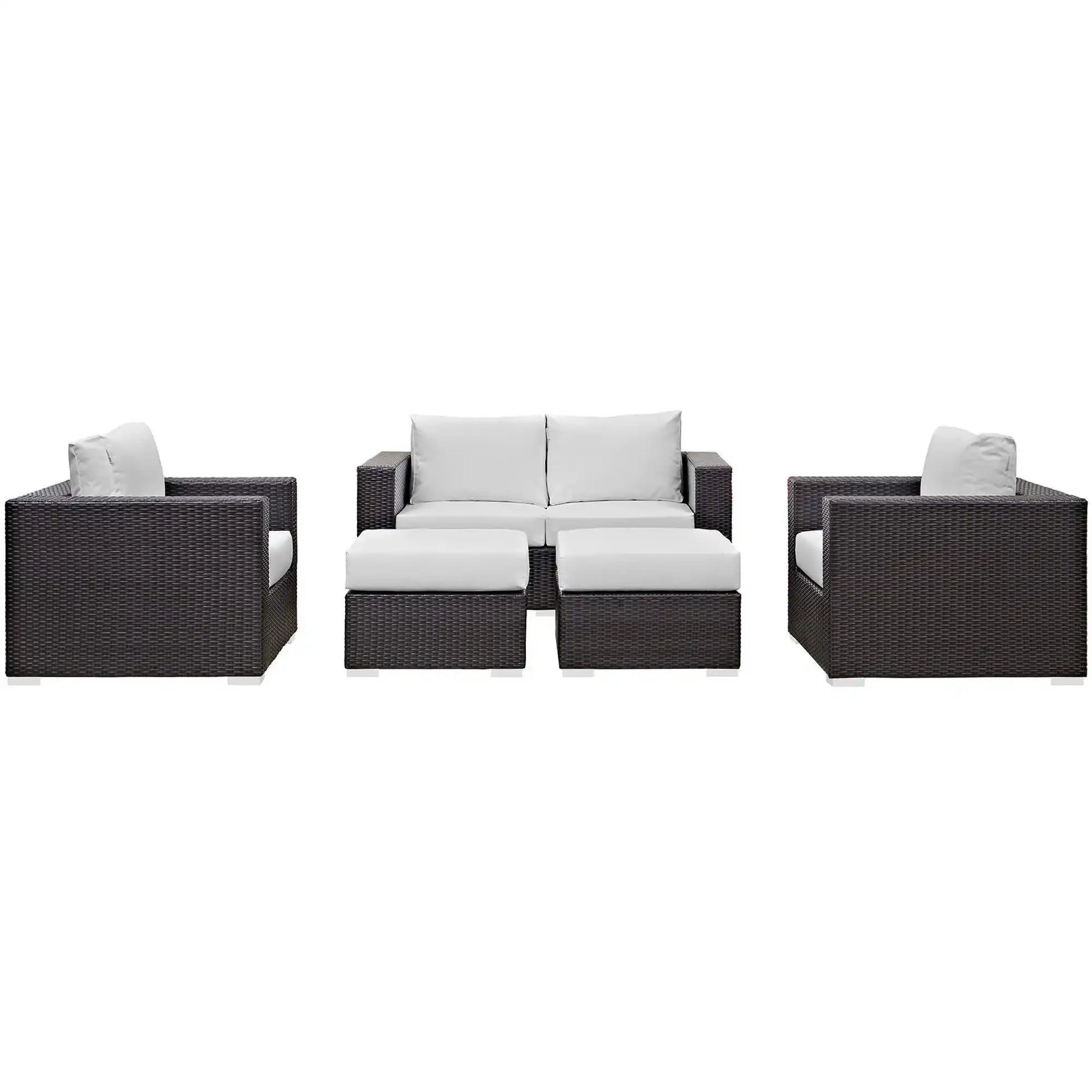Convene 5 Piece Outdoor Patio Sofa Set by Modway - Best Buy Furniture
