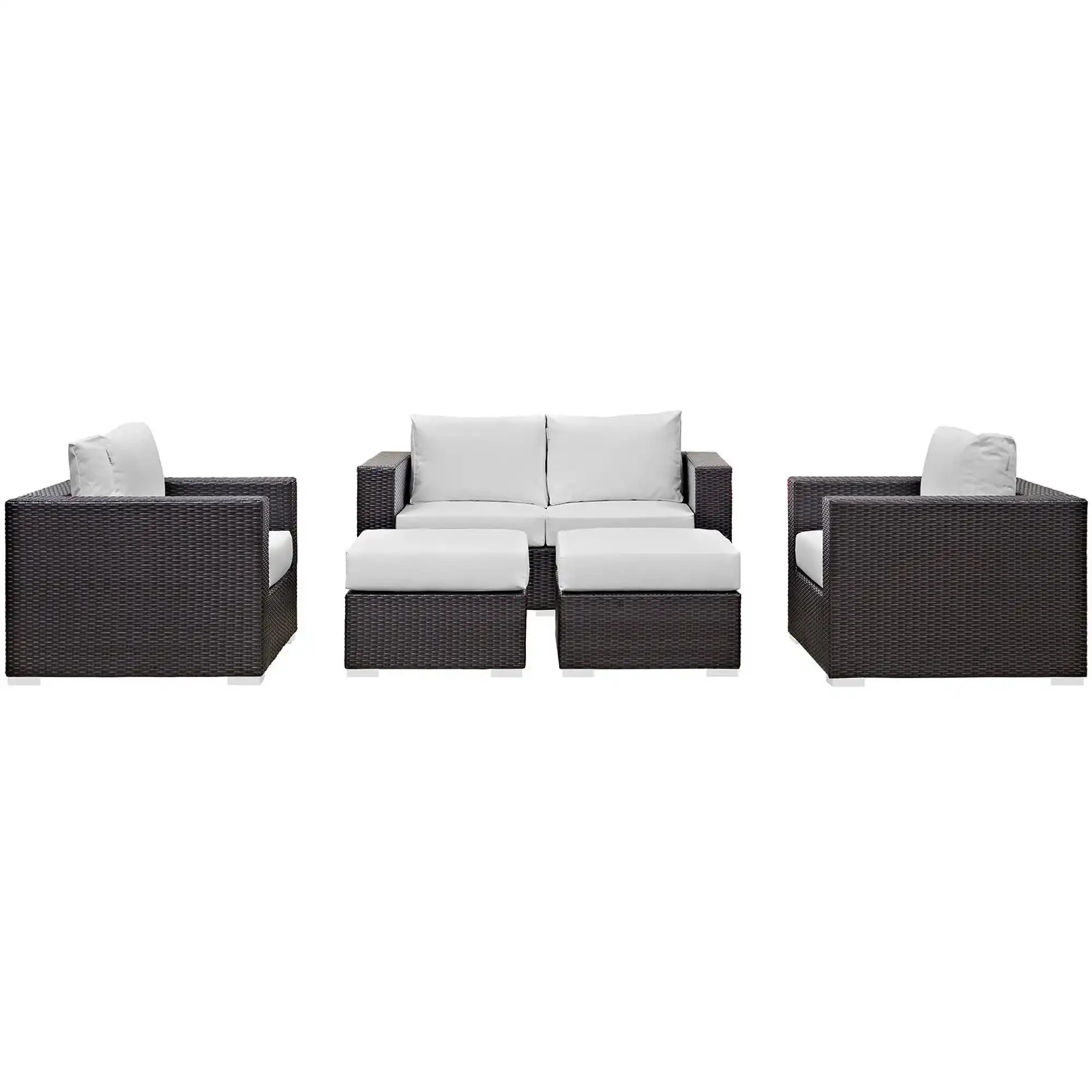 Convene 5 Piece Outdoor Patio Sofa Set by Modway - Best Buy Furniture