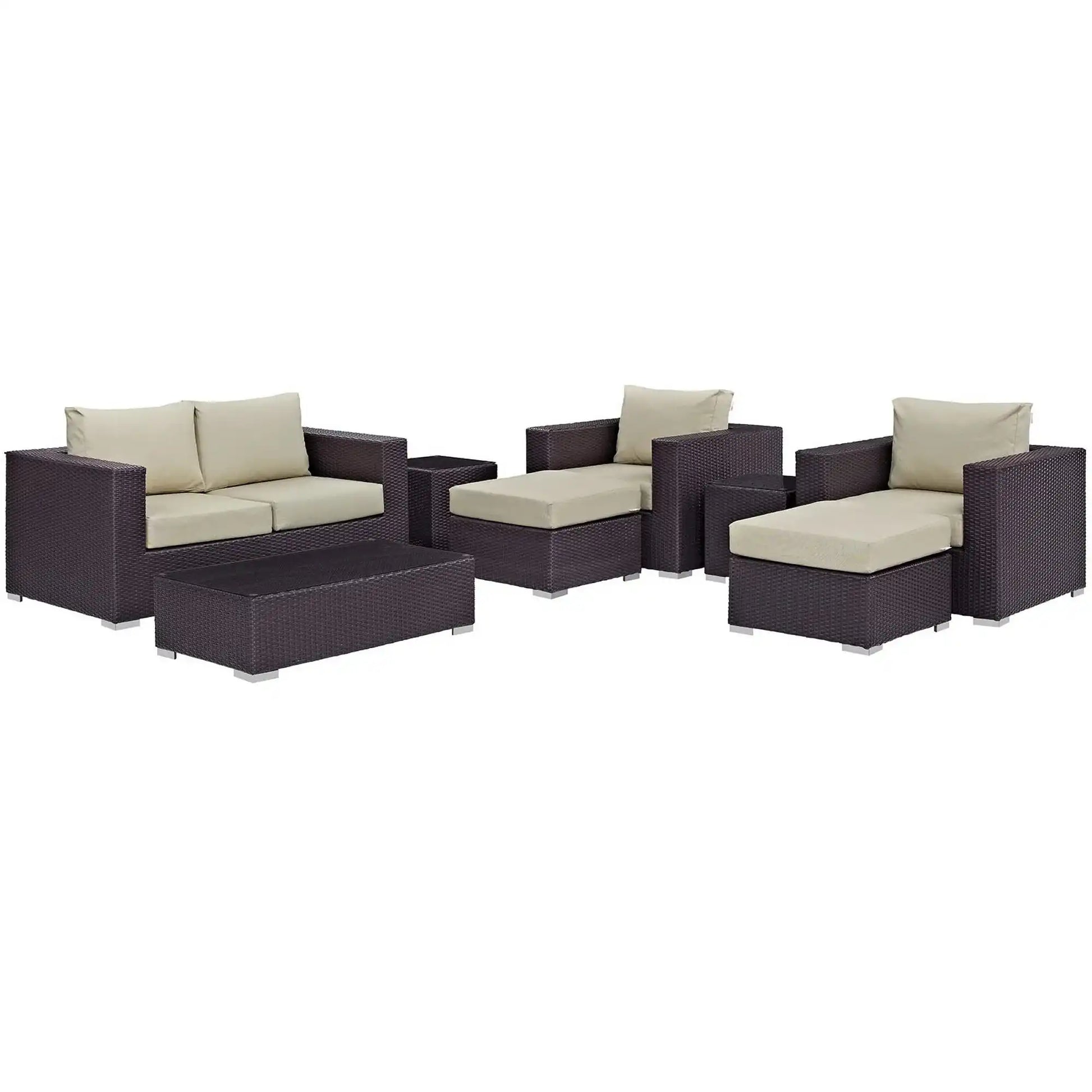 Convene 8 Piece Outdoor Patio Sofa Set by Modway - Best Buy Furniture