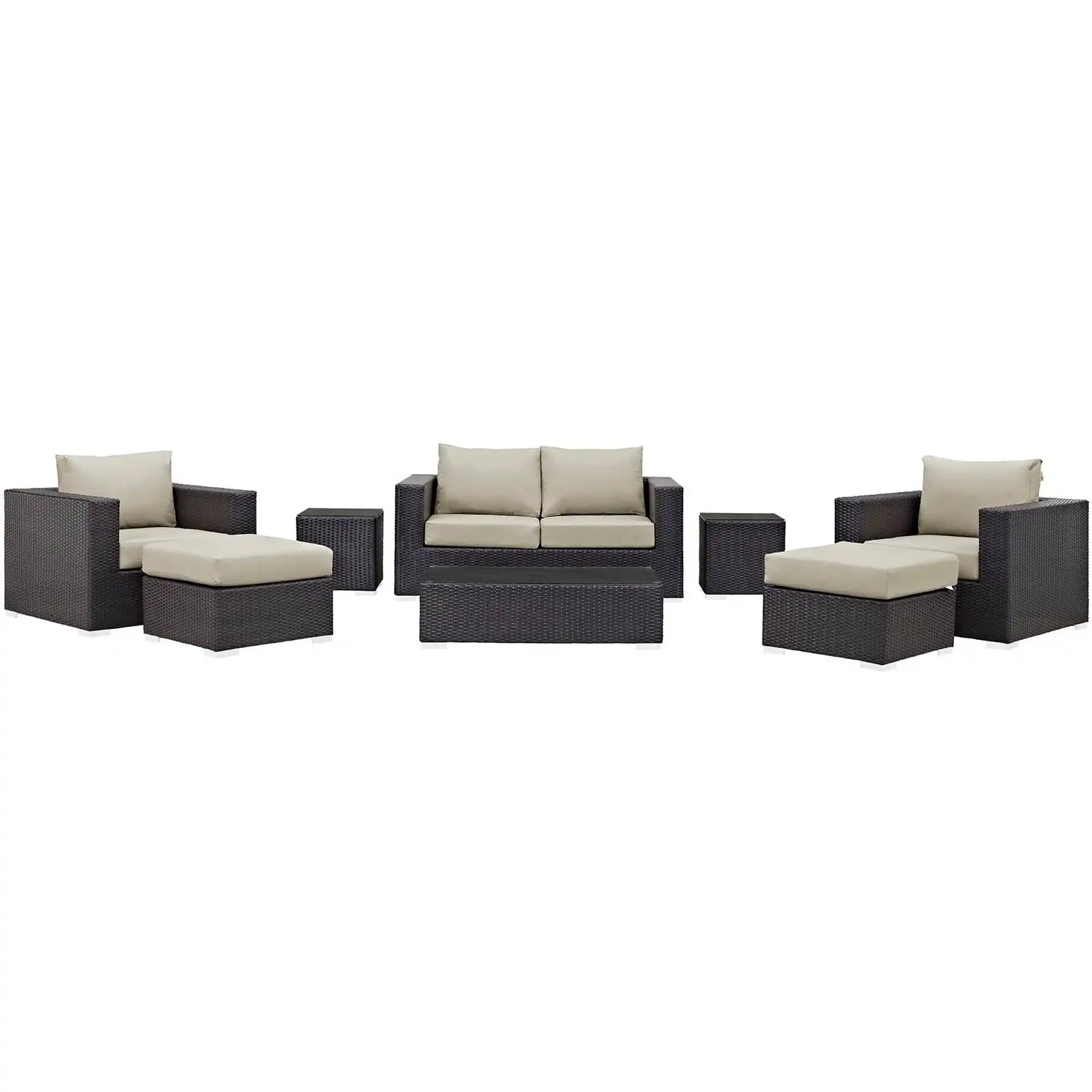 Convene 8 Piece Outdoor Patio Sofa Set by Modway - Best Buy Furniture