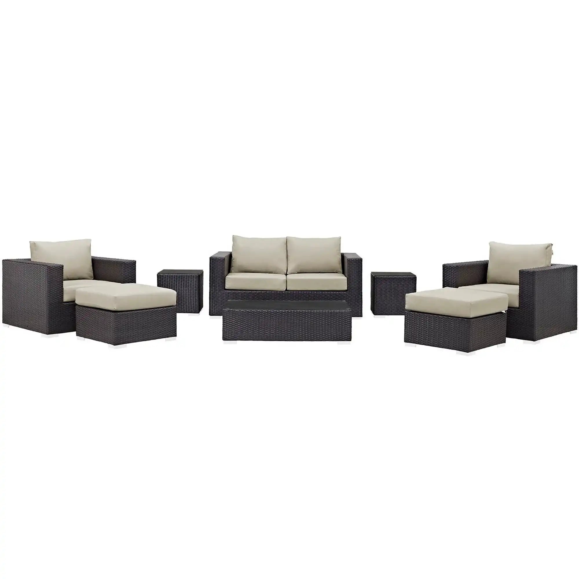 Convene 8 Piece Outdoor Patio Sofa Set by Modway - Best Buy Furniture