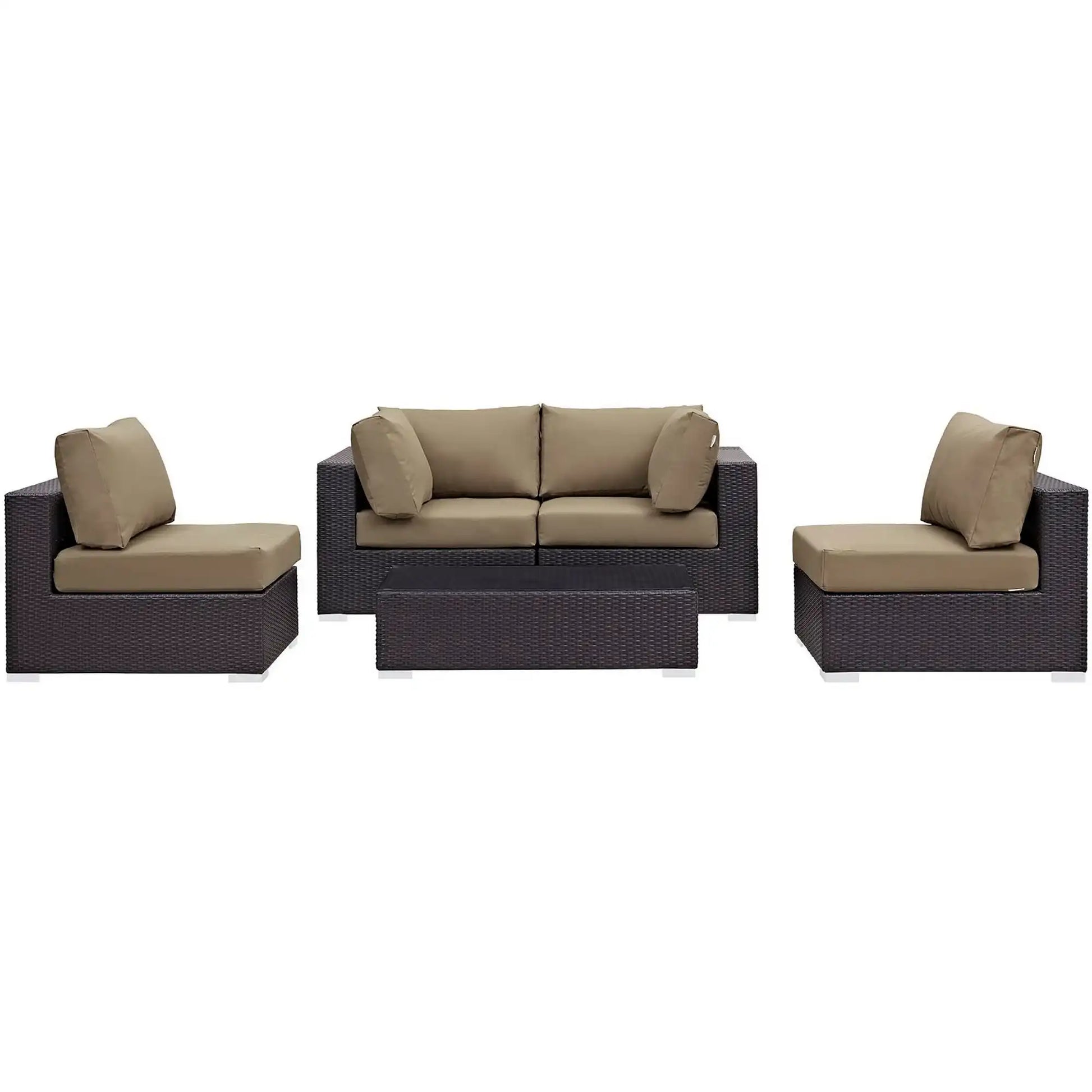 Convene 5 Piece Outdoor Patio Sectional Set by Modway - Best Buy Furniture