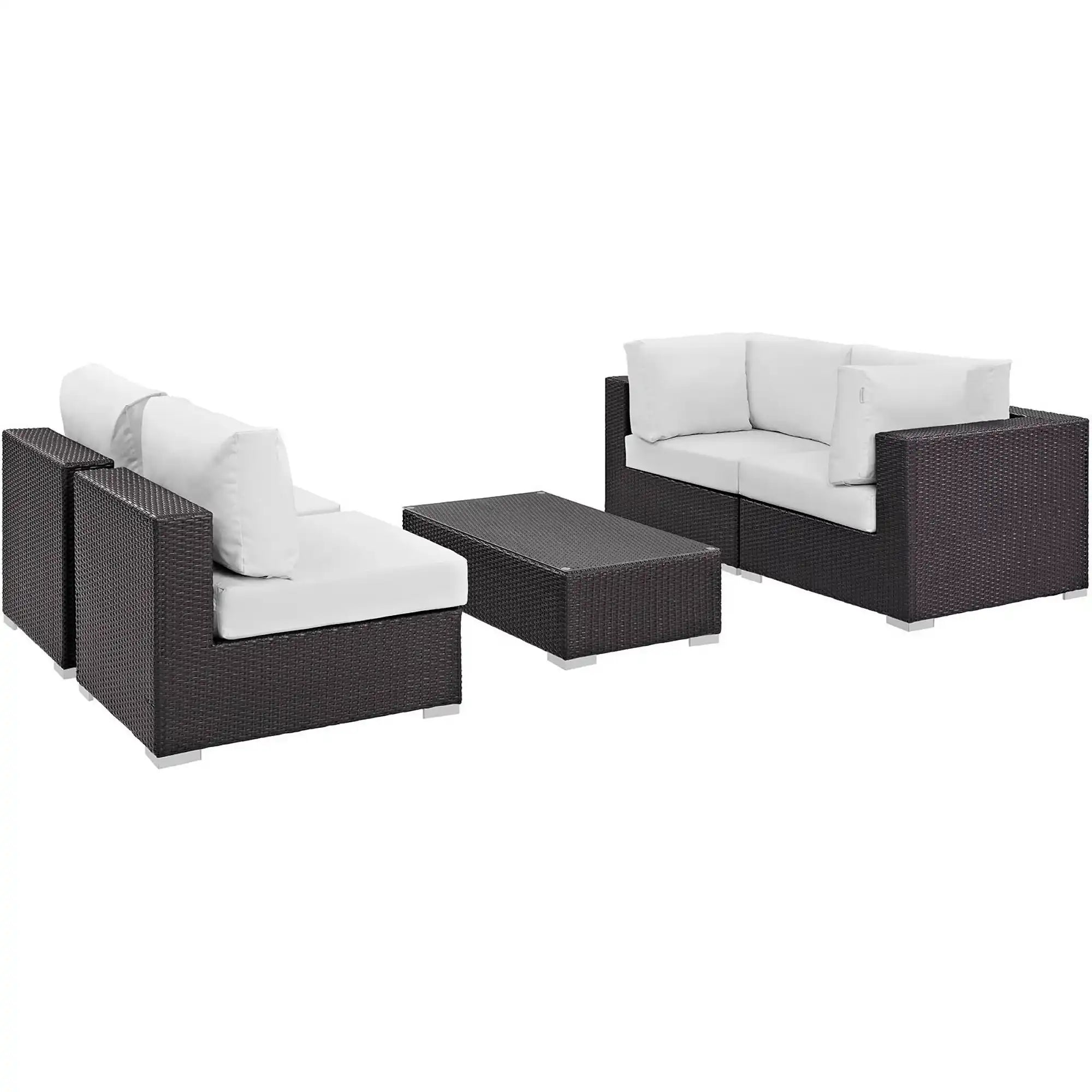 Convene 5 Piece Outdoor Patio Sectional Set by Modway - Best Buy Furniture