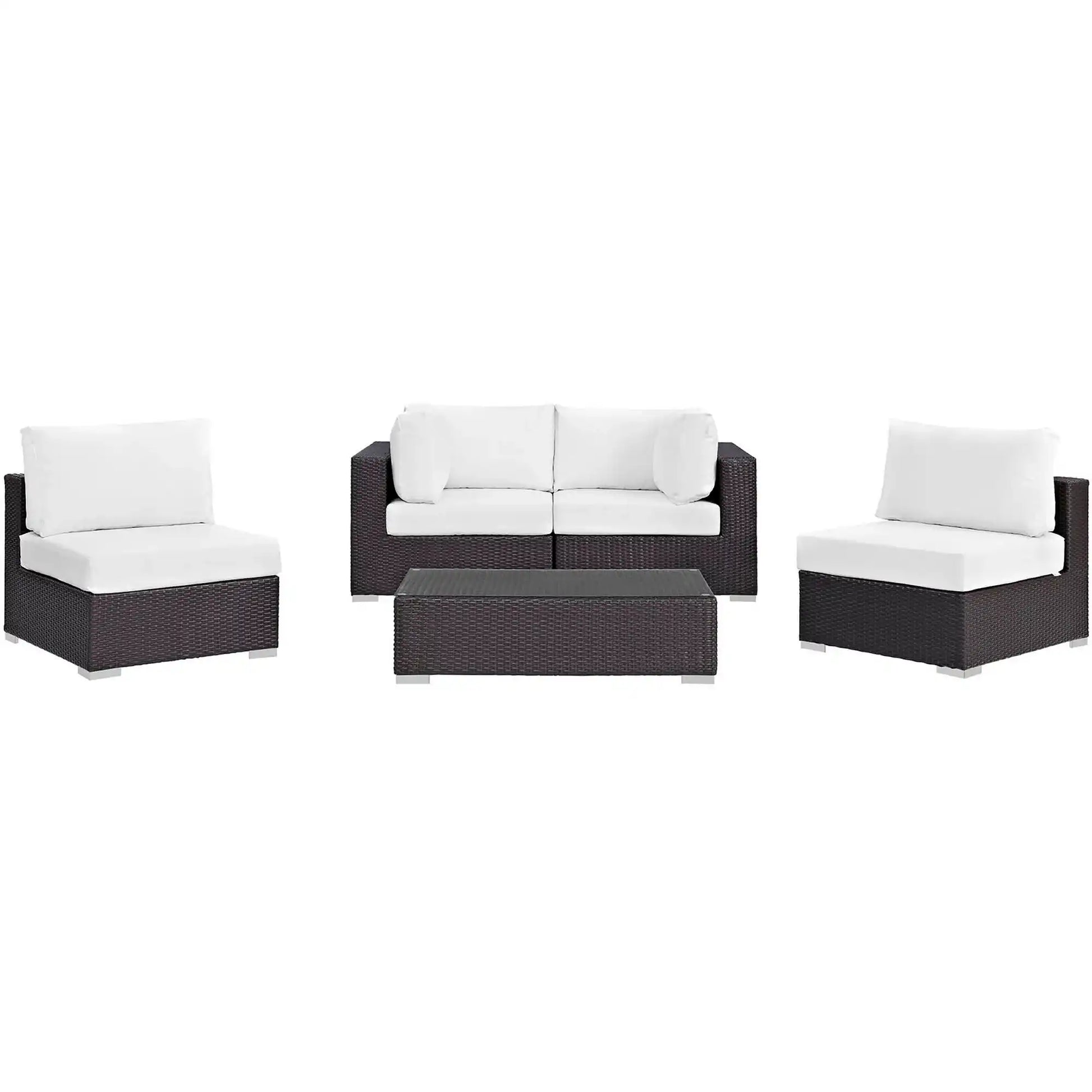 Convene 5 Piece Outdoor Patio Sectional Set by Modway - Best Buy Furniture