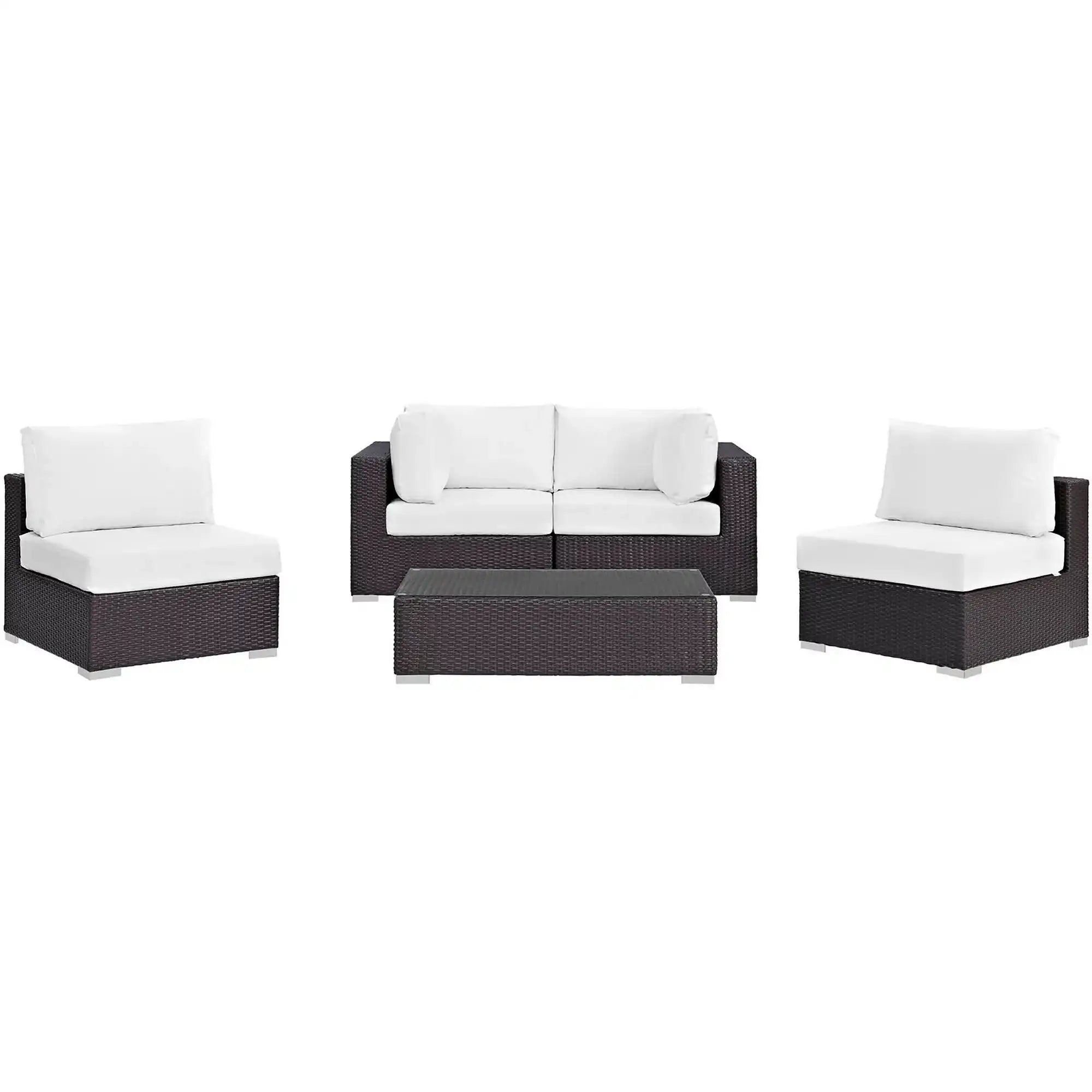 Convene 5 Piece Outdoor Patio Sectional Set by Modway - Best Buy Furniture