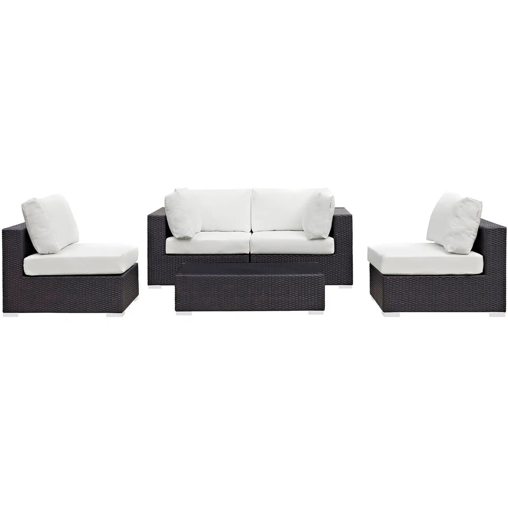 Convene 5 Piece Outdoor Patio Sectional Set by Modway - Best Buy Furniture