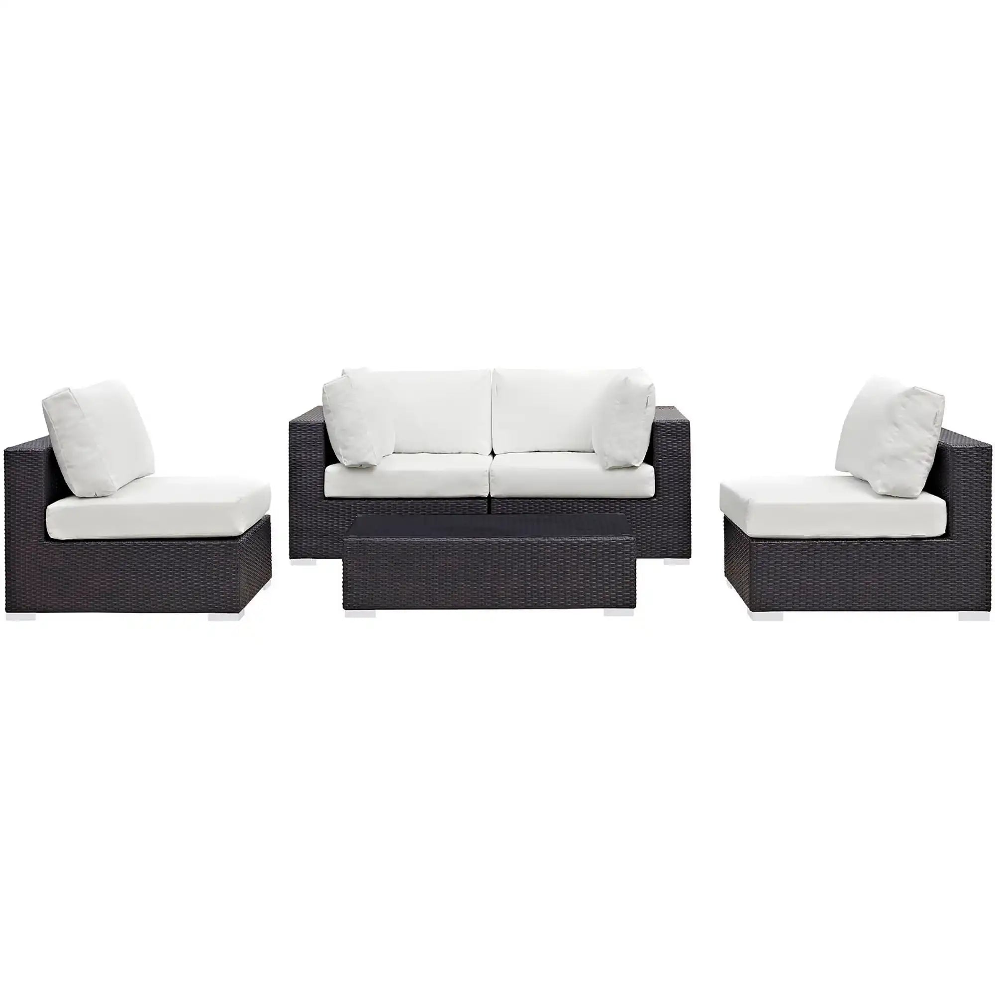 Convene 5 Piece Outdoor Patio Sectional Set by Modway - Best Buy Furniture