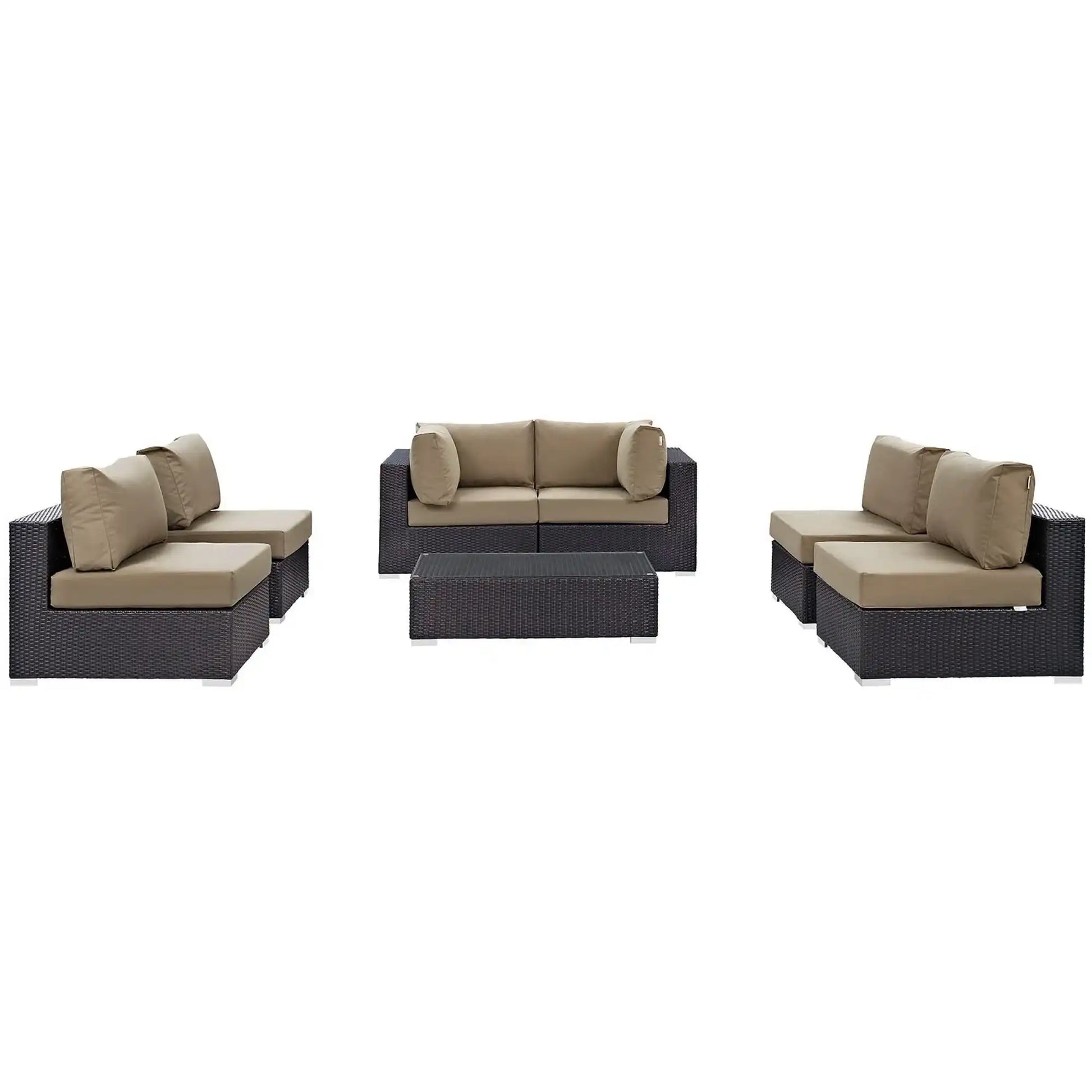 Convene 7 Piece Outdoor Patio Sectional Set by Modway - Best Buy Furniture