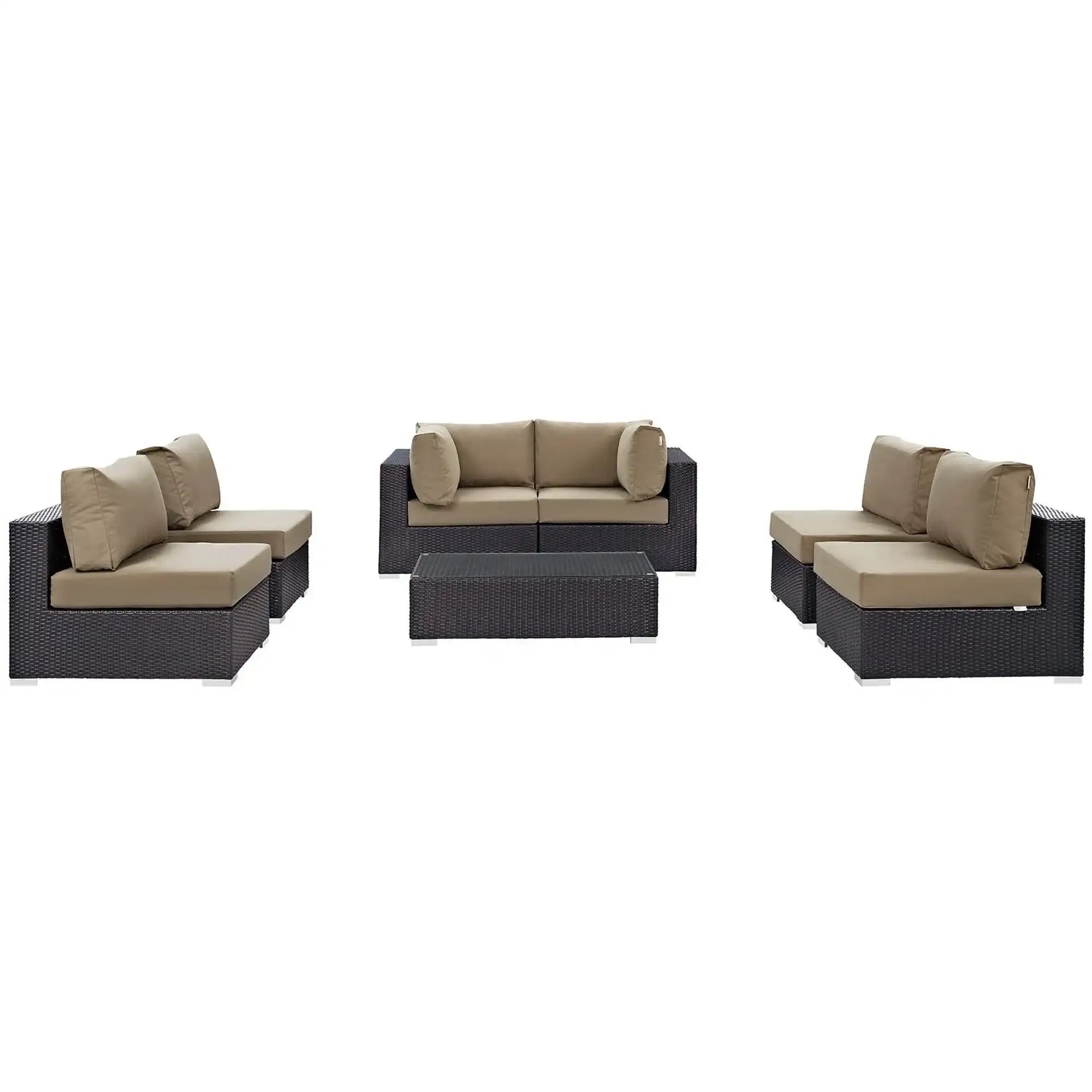 Convene 7 Piece Outdoor Patio Sectional Set by Modway - Best Buy Furniture