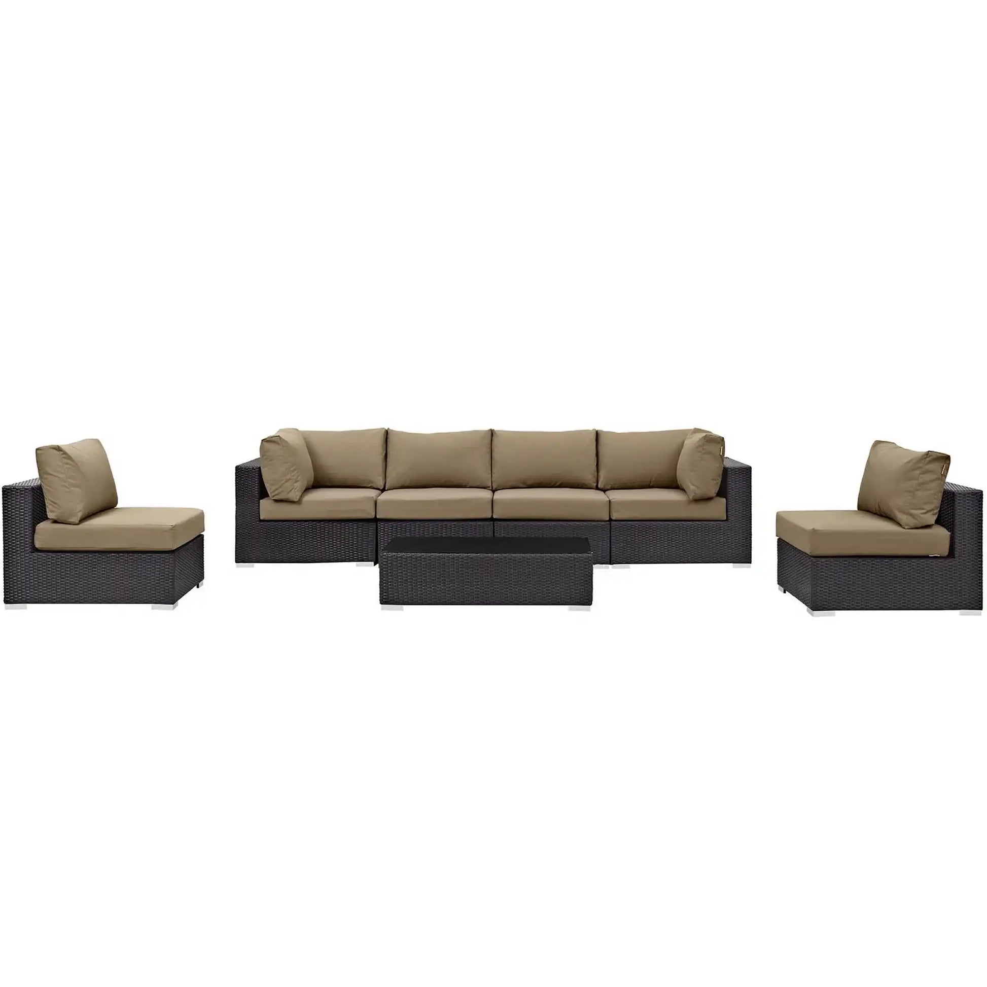 Convene 7 Piece Outdoor Patio Sectional Set by Modway - Best Buy Furniture