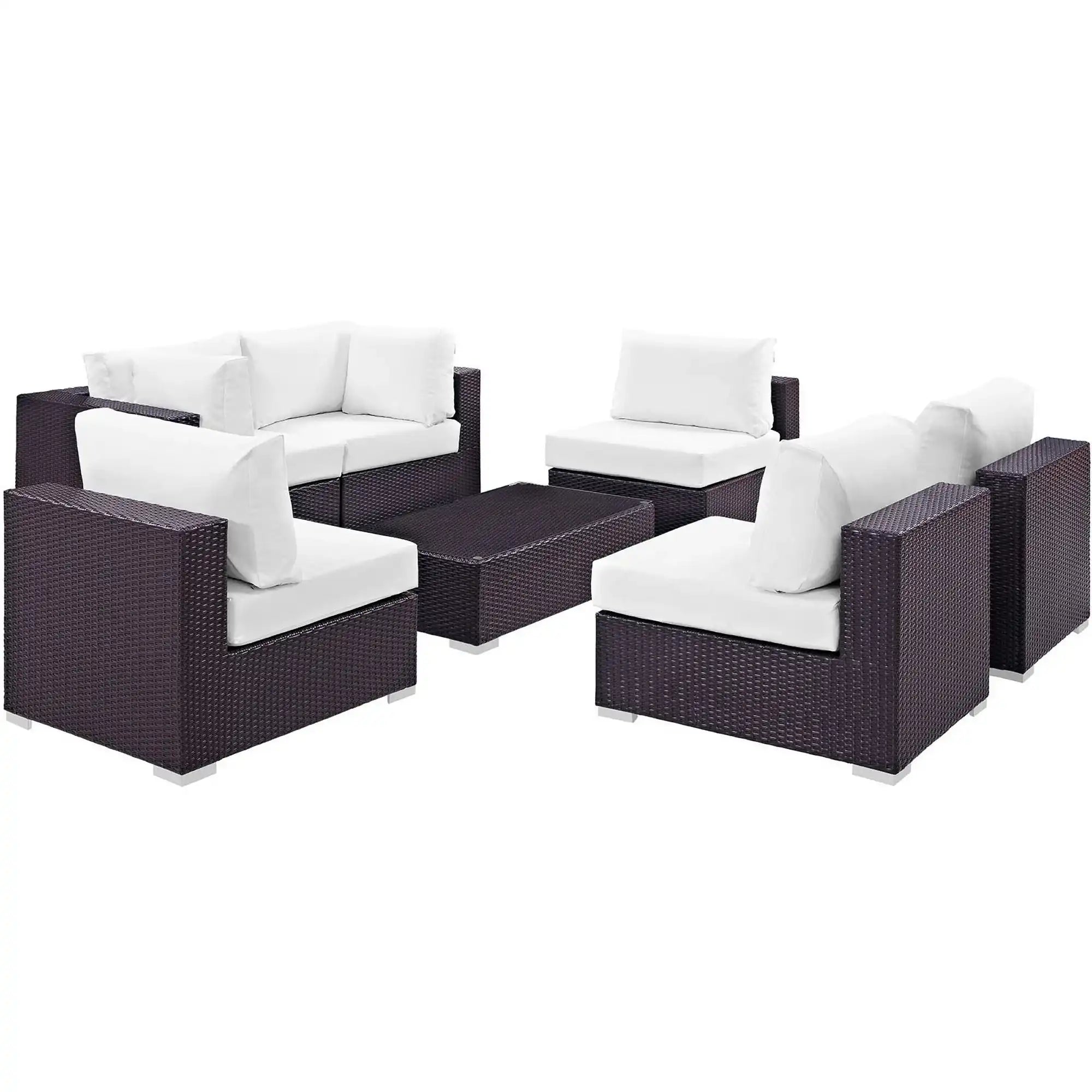 Convene 7 Piece Outdoor Patio Sectional Set by Modway - Best Buy Furniture