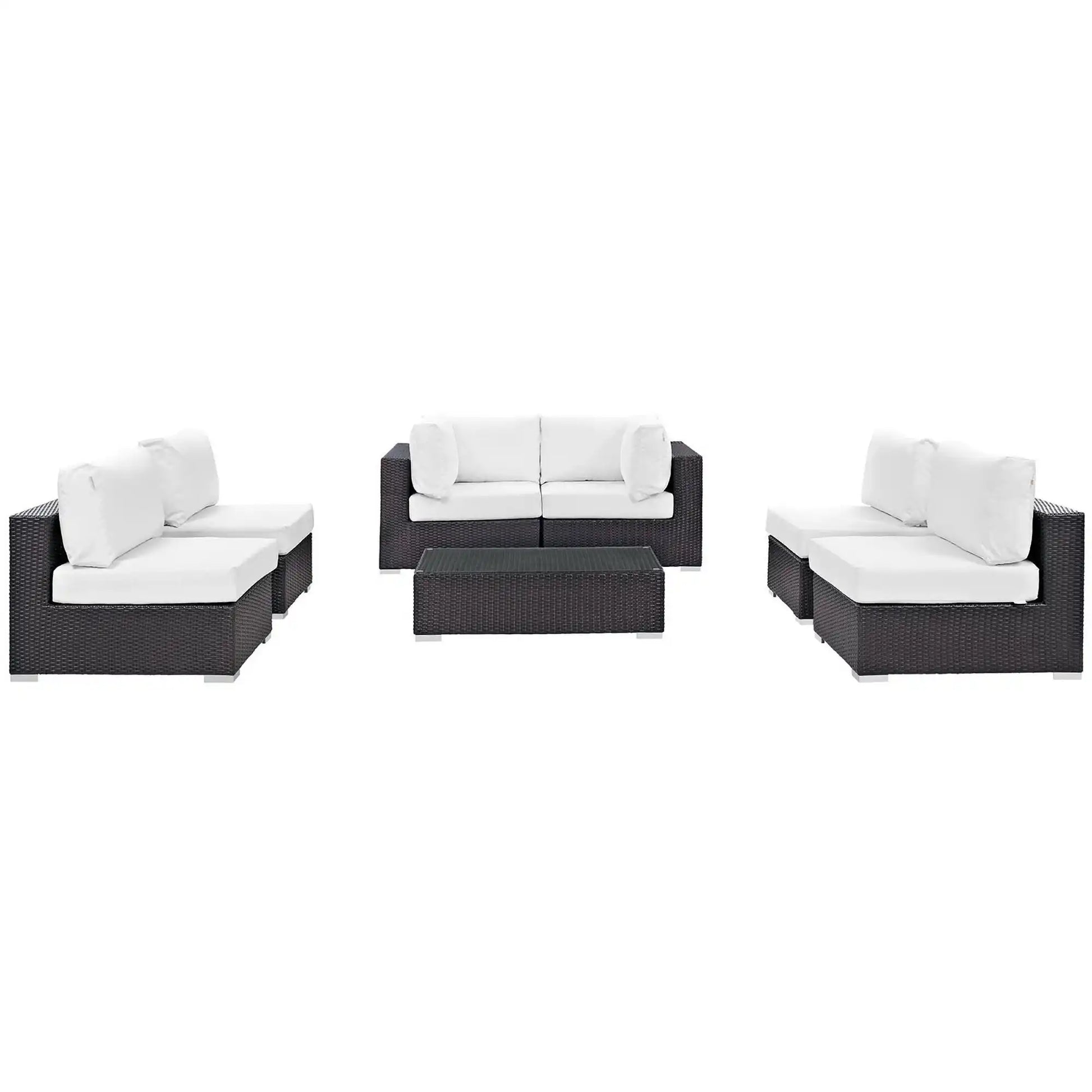 Convene 7 Piece Outdoor Patio Sectional Set by Modway - Best Buy Furniture