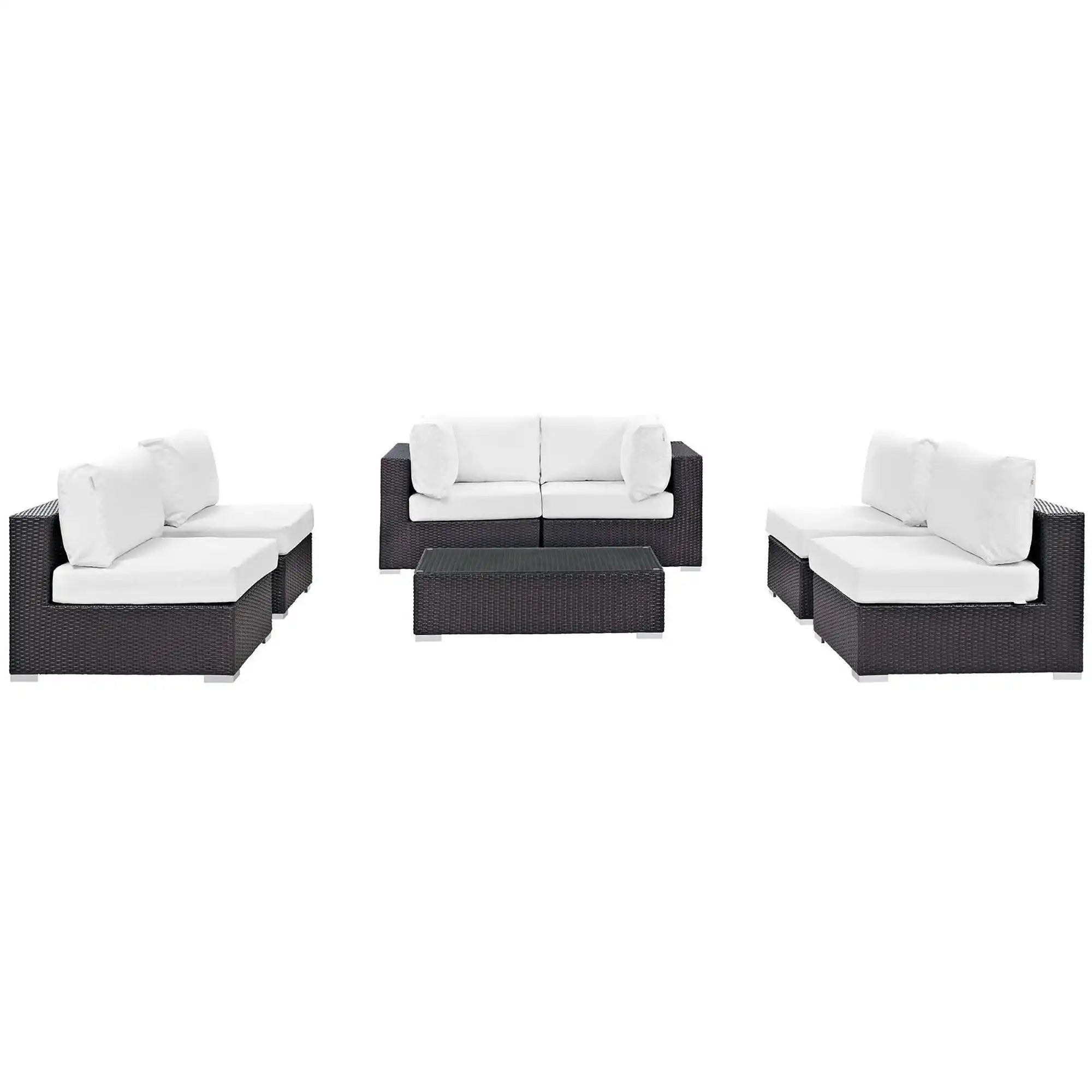 Convene 7 Piece Outdoor Patio Sectional Set by Modway - Best Buy Furniture