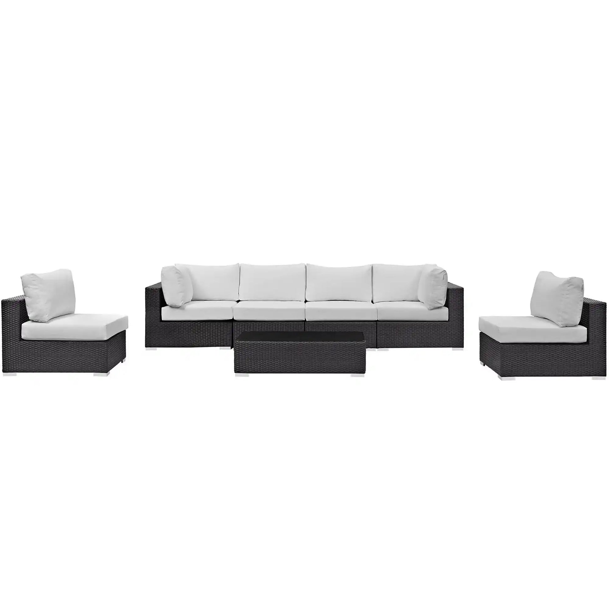 Convene 7 Piece Outdoor Patio Sectional Set by Modway - Best Buy Furniture