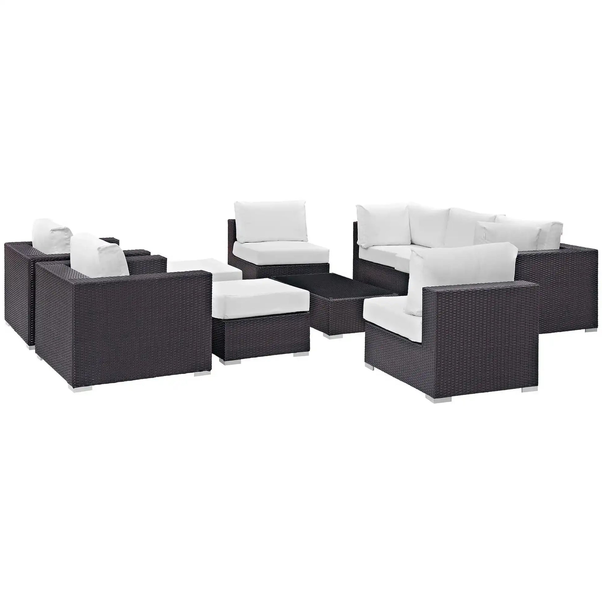 Convene 10 Piece Outdoor Patio Sectional Set by Modway - Best Buy Furniture
