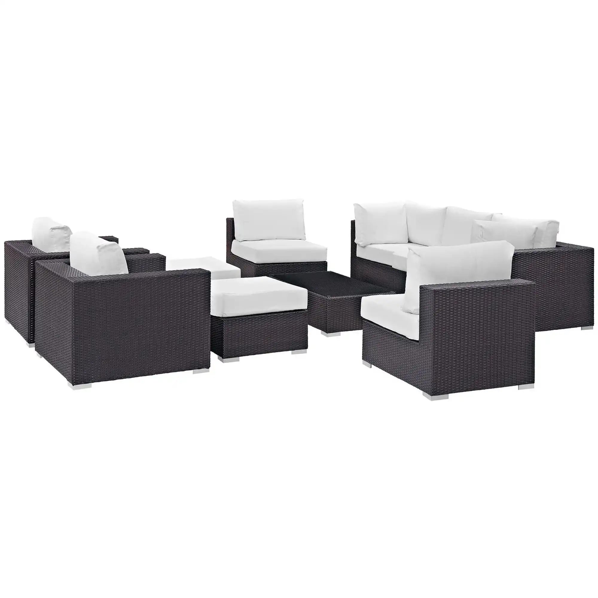Convene 10 Piece Outdoor Patio Sectional Set by Modway - Best Buy Furniture