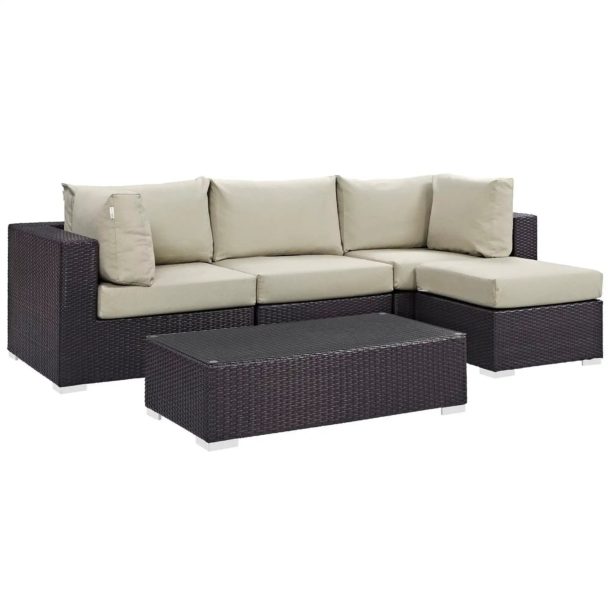 Convene 5 Piece Outdoor Patio Sectional Set by Modway - Best Buy Furniture