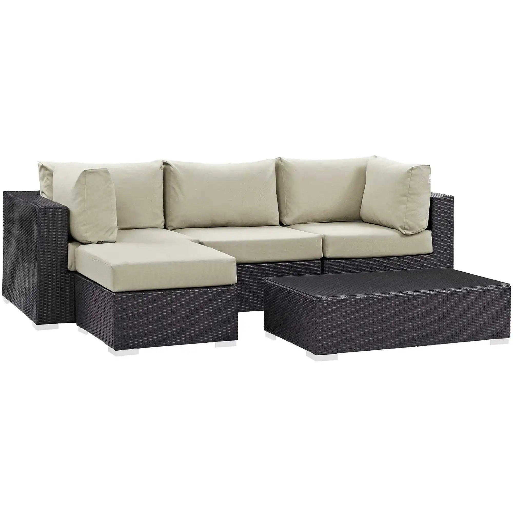 Convene 5 Piece Outdoor Patio Sectional Set by Modway - Best Buy Furniture