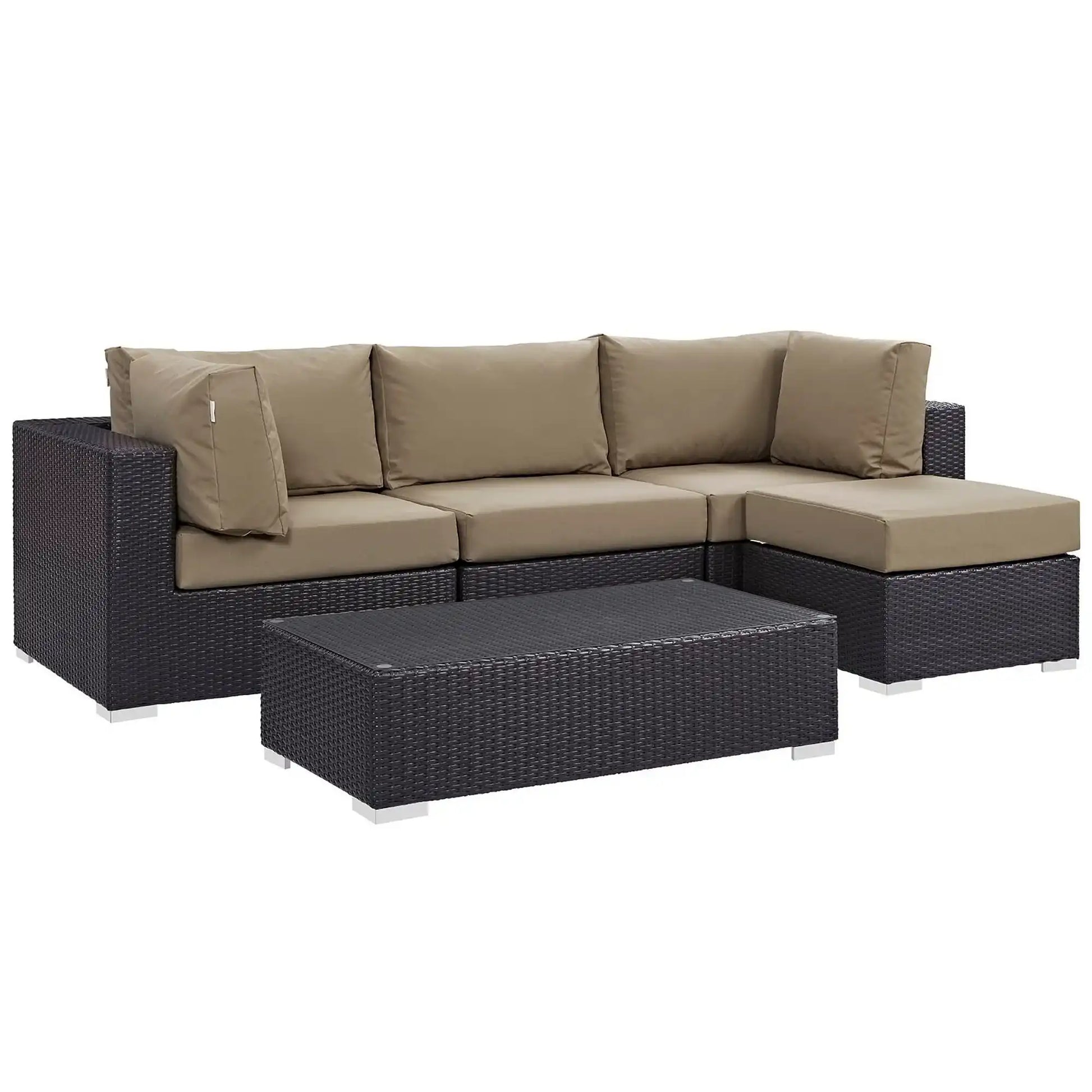 Convene 5 Piece Outdoor Patio Sectional Set by Modway - Best Buy Furniture