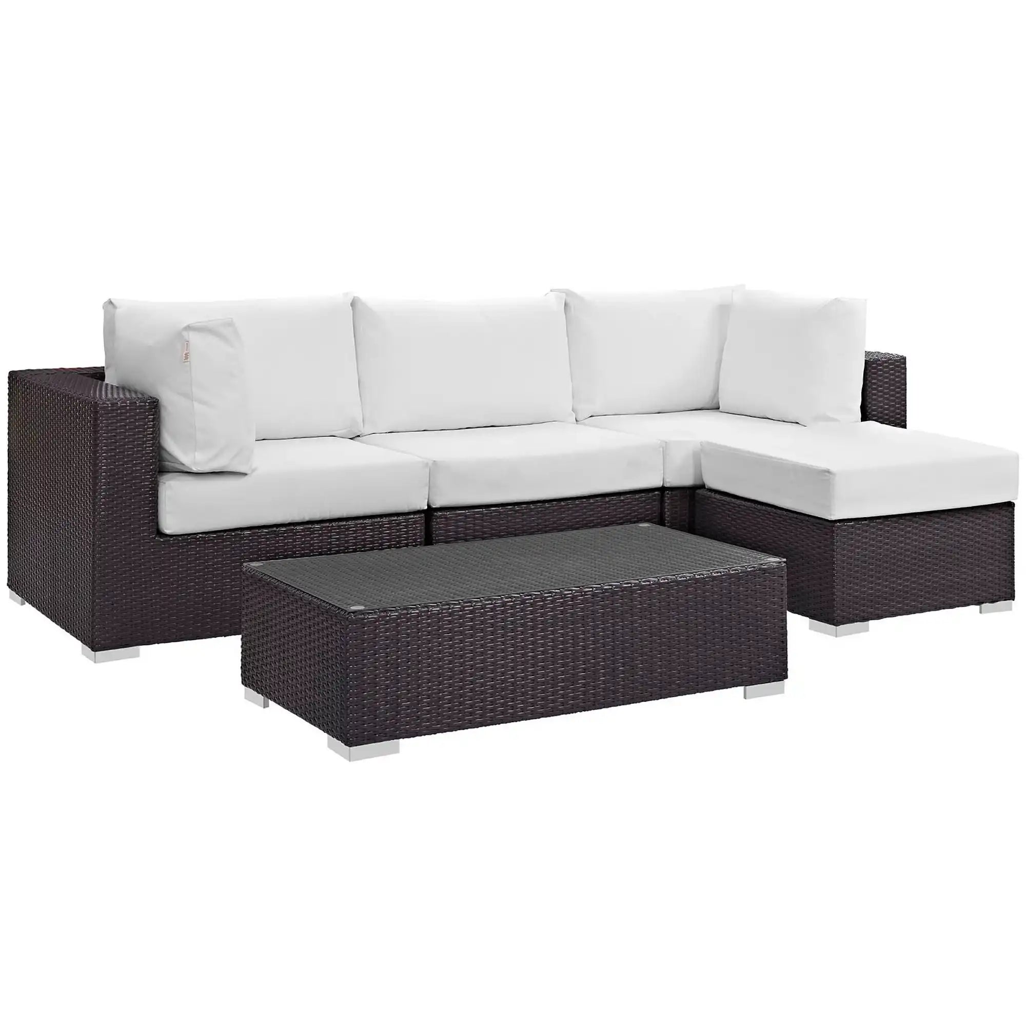 Convene 5 Piece Outdoor Patio Sectional Set by Modway - Best Buy Furniture
